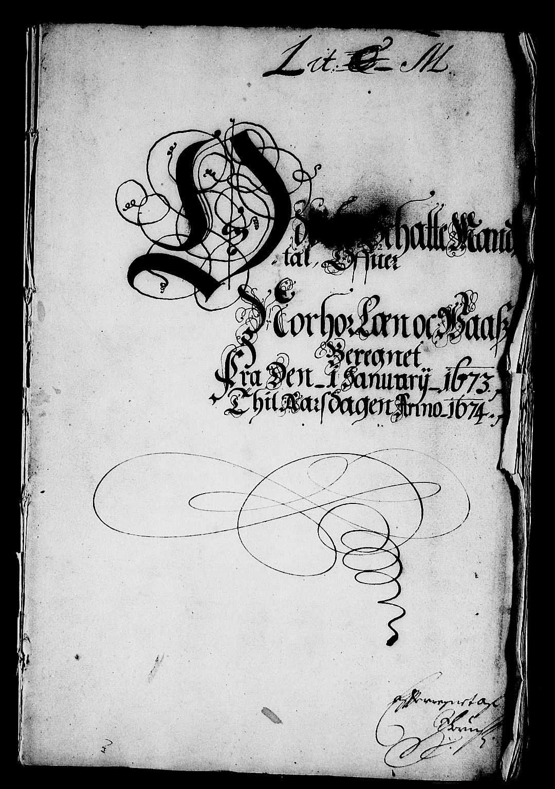 Rentekammeret inntil 1814, Reviderte regnskaper, Stiftamtstueregnskaper, Bergen stiftamt, AV/RA-EA-6043/R/Rc/L0037: Bergen stiftamt, 1673