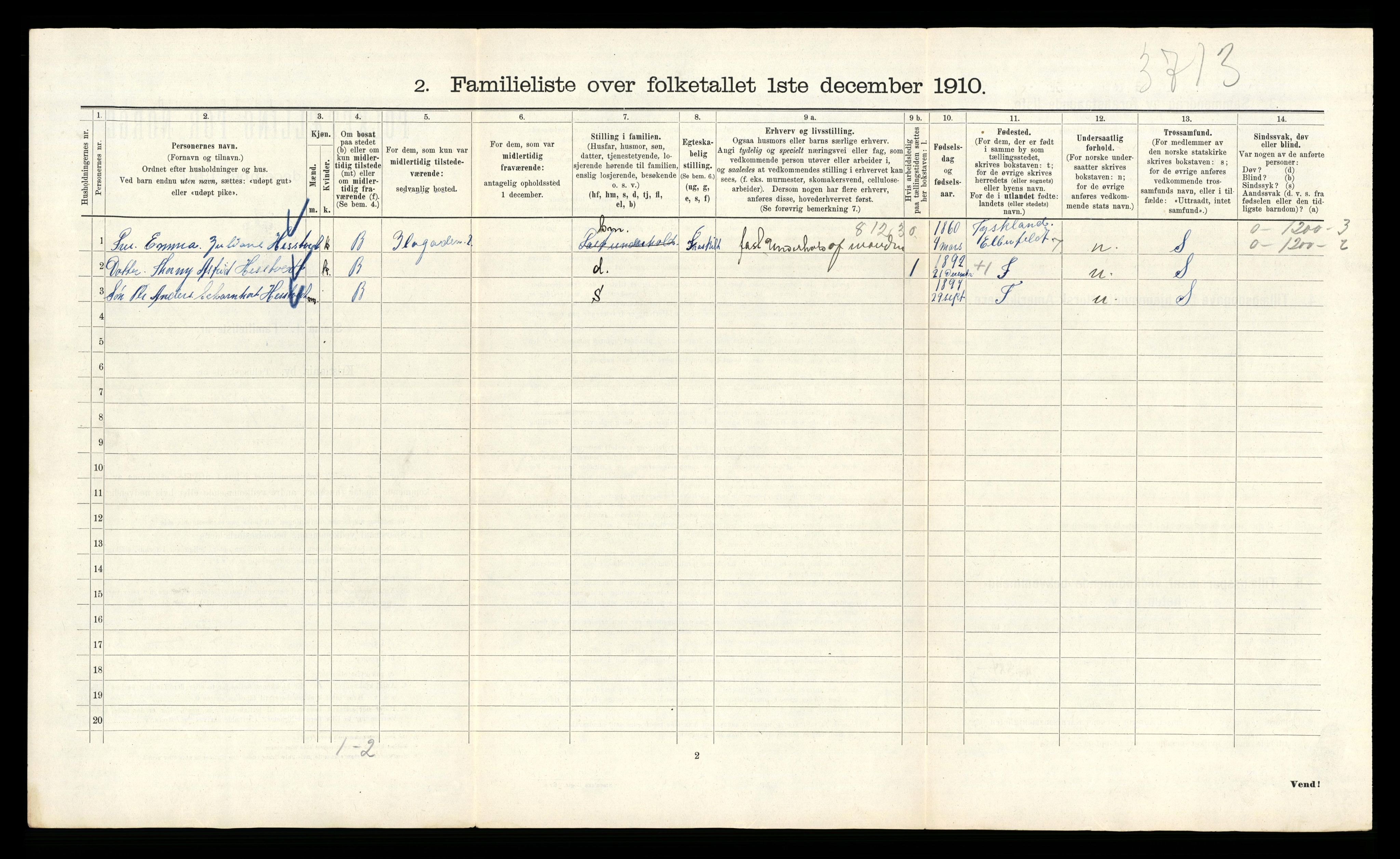 RA, 1910 census for Kristiania, 1910, p. 42398