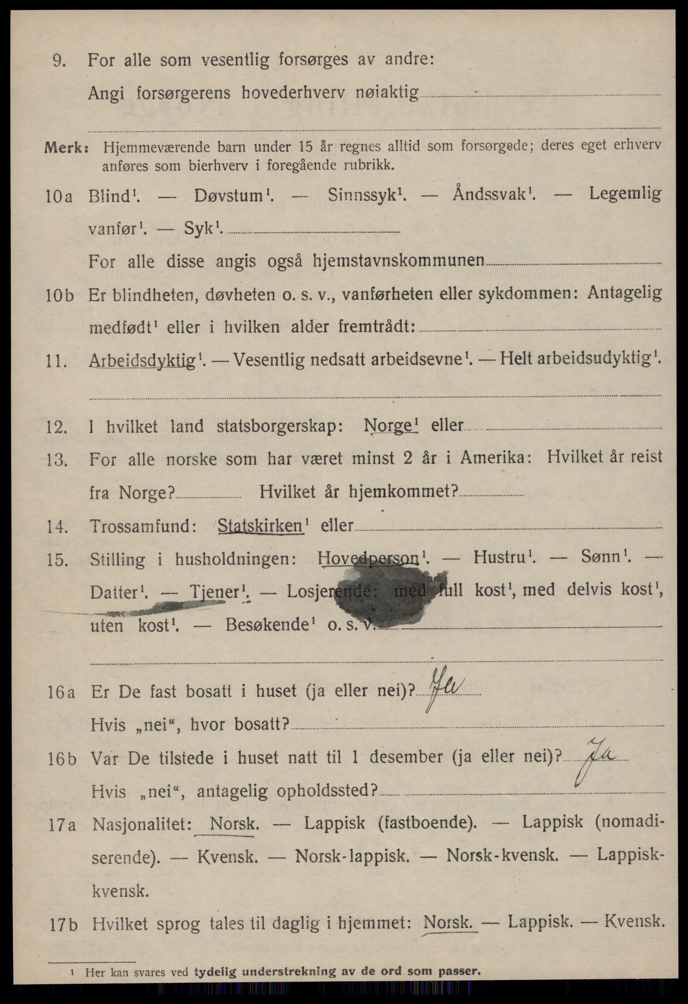 SAT, 1920 census for Strinda, 1920, p. 26345