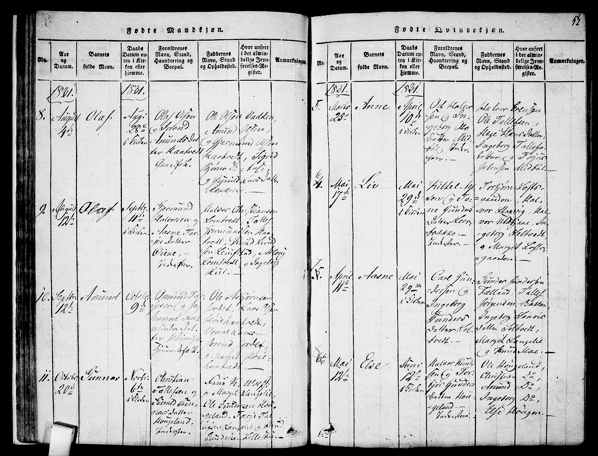 Mo kirkebøker, SAKO/A-286/F/Fa/L0004: Parish register (official) no. I 4, 1814-1844, p. 52