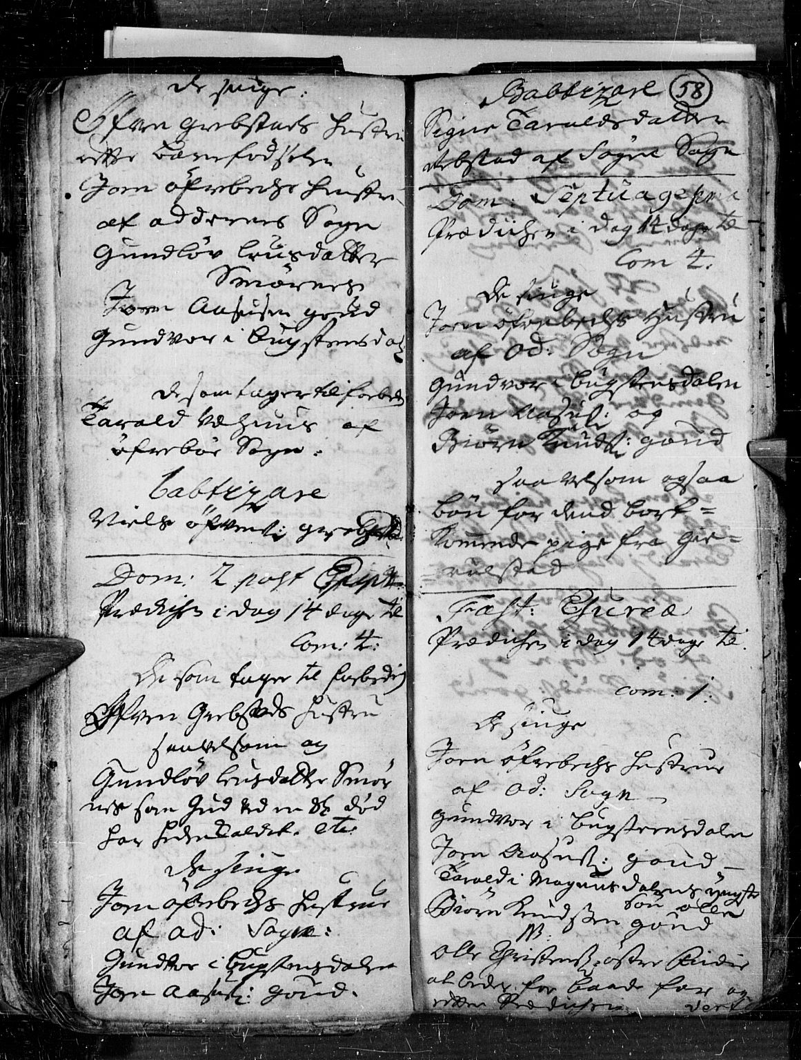 Søgne sokneprestkontor, SAK/1111-0037/F/Fa/Faa/L0001: Parish register (official) no. A 1, 1716-1740, p. 58