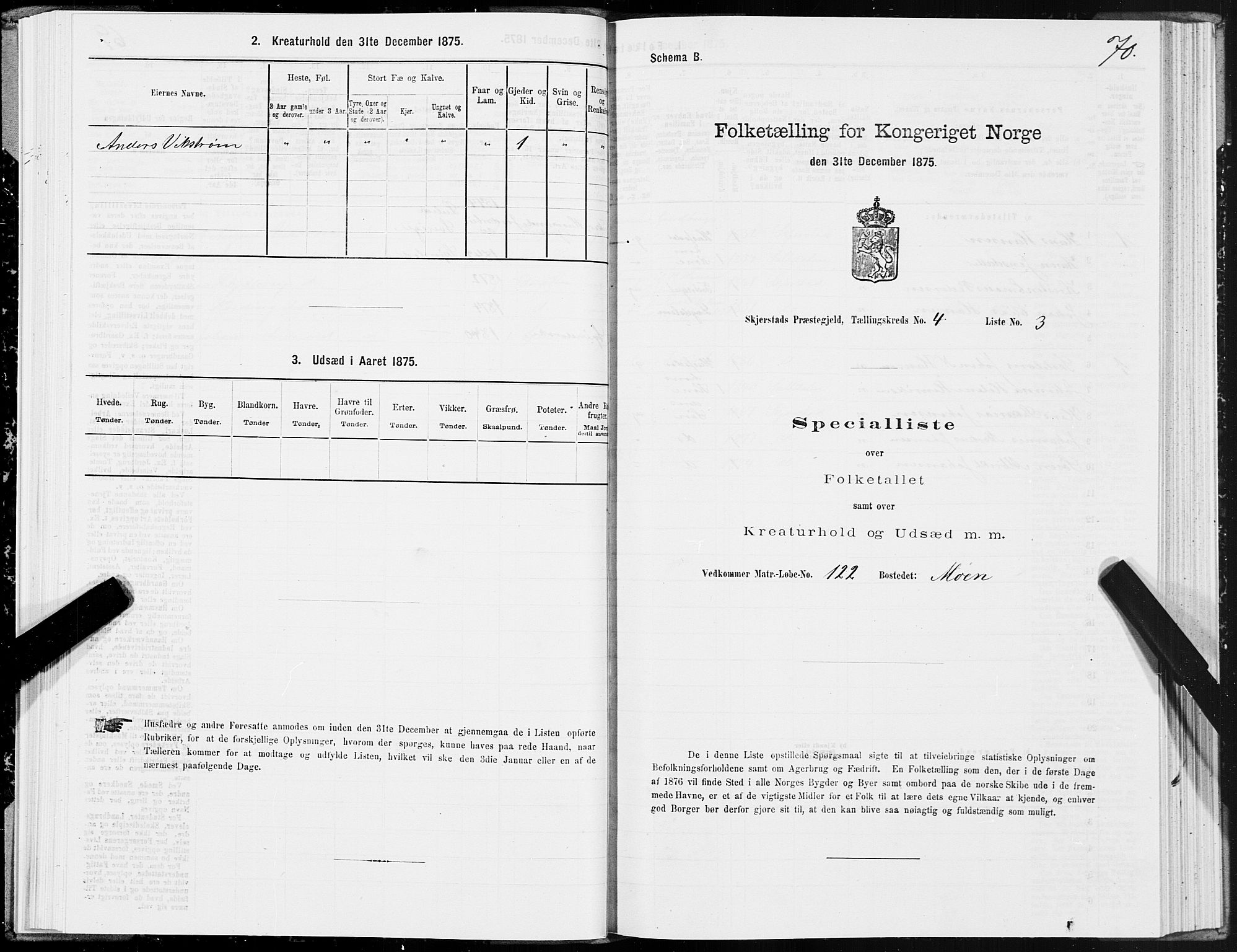 SAT, 1875 census for 1842P Skjerstad, 1875, p. 2070