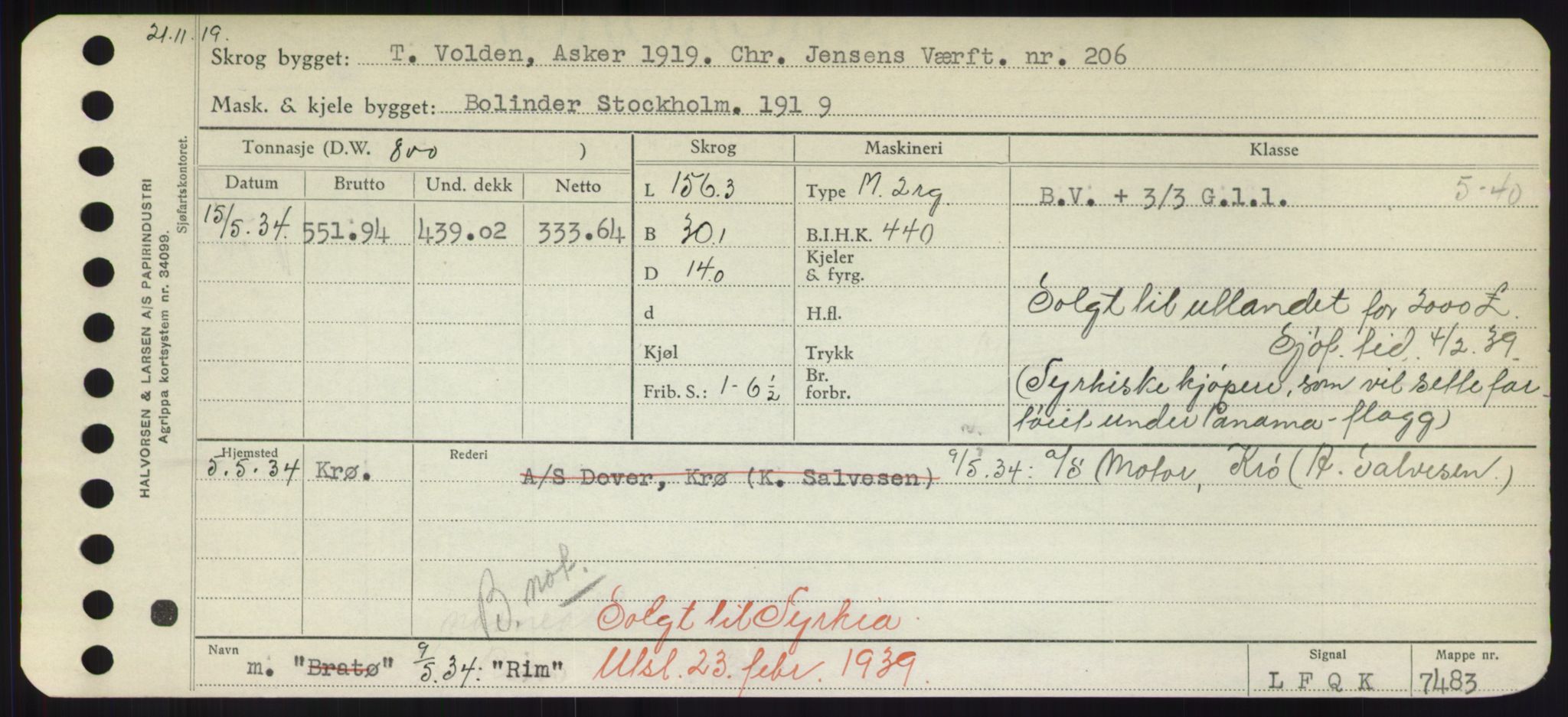 Sjøfartsdirektoratet med forløpere, Skipsmålingen, RA/S-1627/H/Hd/L0030: Fartøy, Q-Riv, p. 513