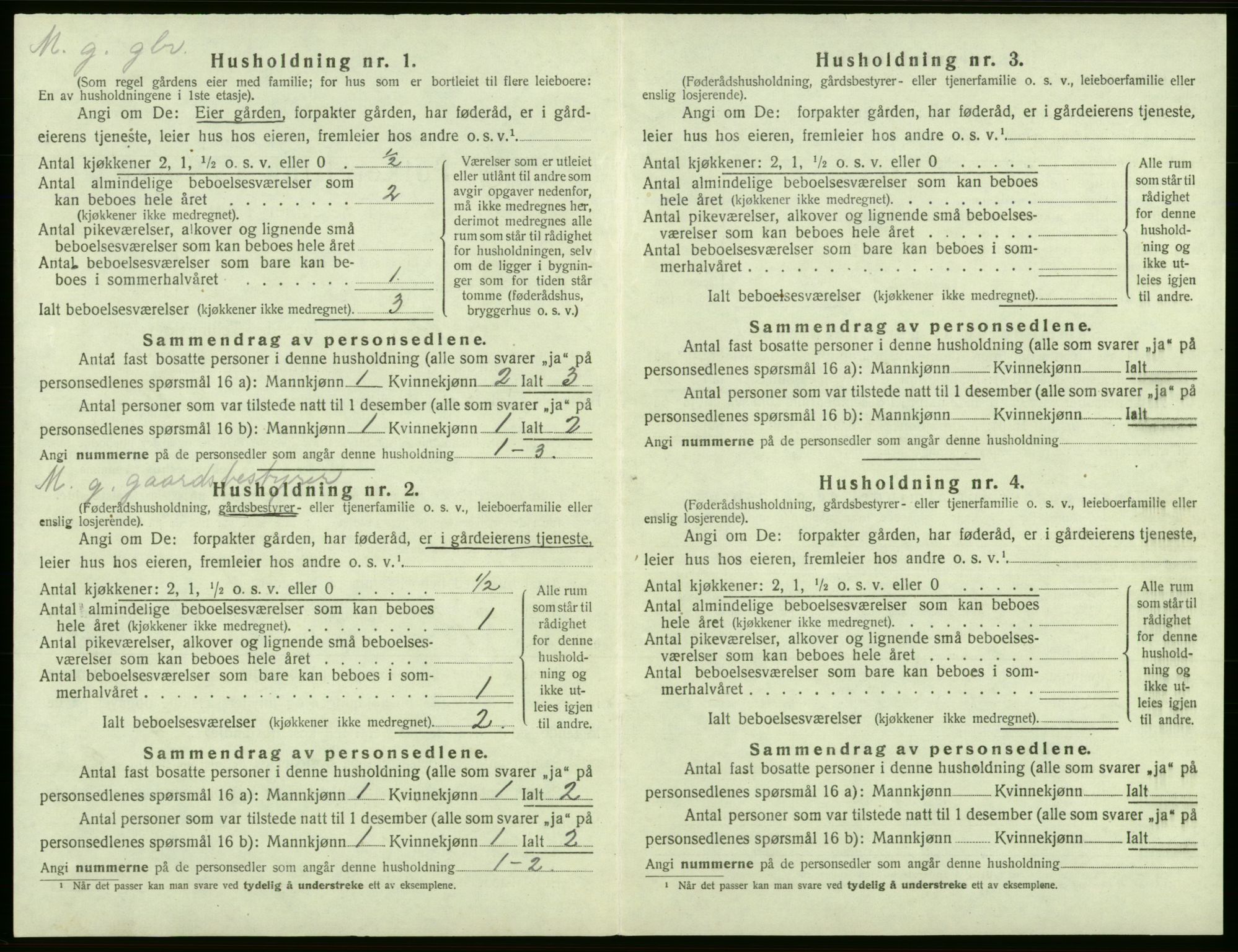 SAB, 1920 census for Jondal, 1920, p. 685