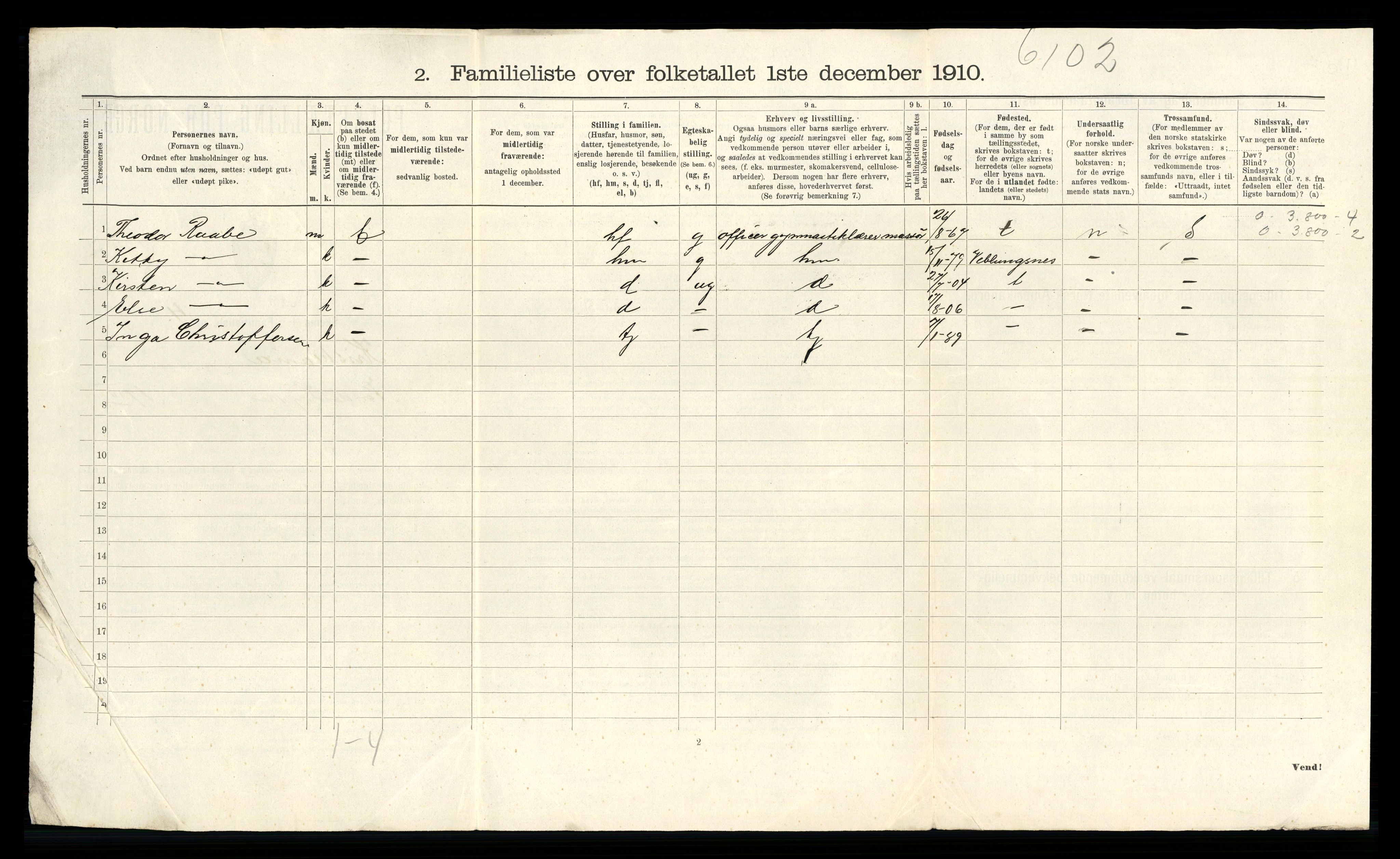 RA, 1910 census for Kristiania, 1910, p. 120952