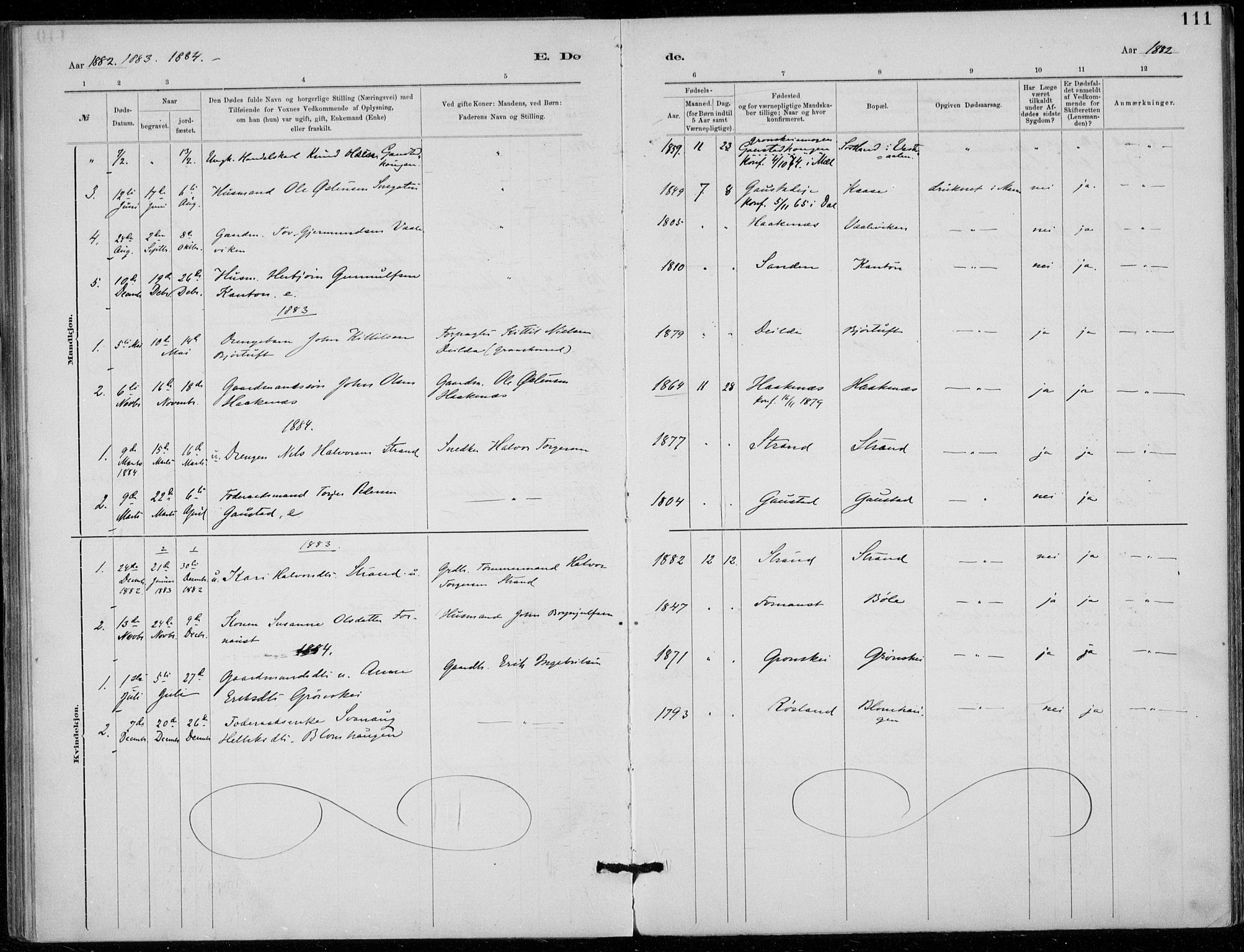 Tinn kirkebøker, SAKO/A-308/F/Fb/L0002: Parish register (official) no. II 2, 1878-1917, p. 111