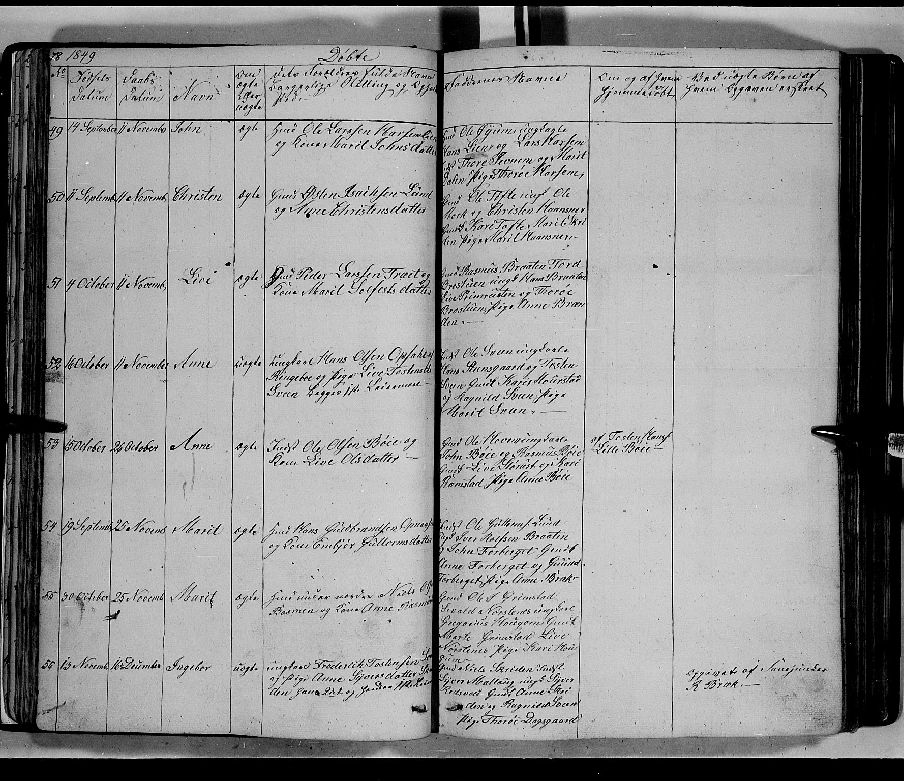 Lom prestekontor, SAH/PREST-070/L/L0004: Parish register (copy) no. 4, 1845-1864, p. 78-79