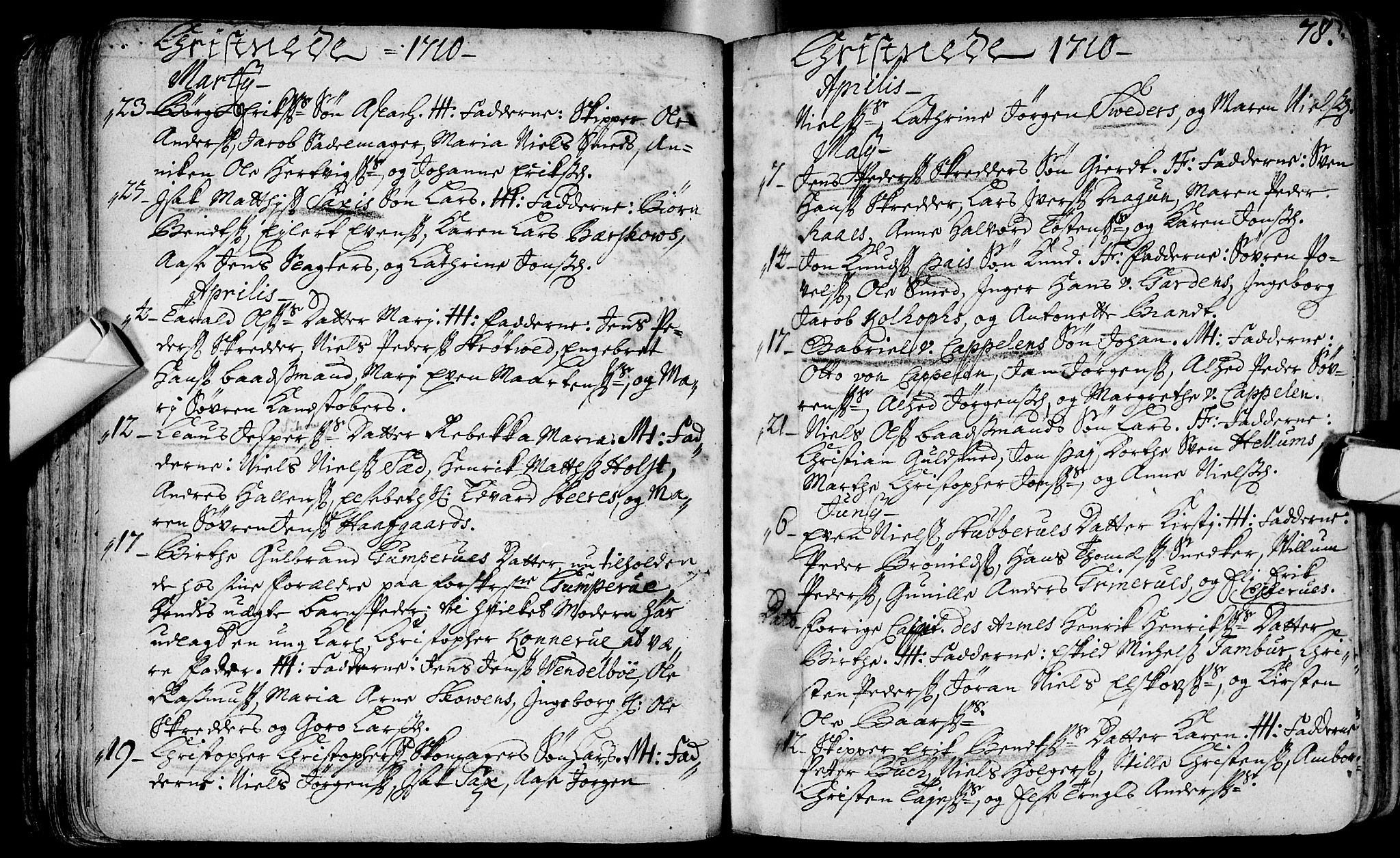 Bragernes kirkebøker, AV/SAKO-A-6/F/Fa/L0003: Parish register (official) no. I 3, 1706-1734, p. 78