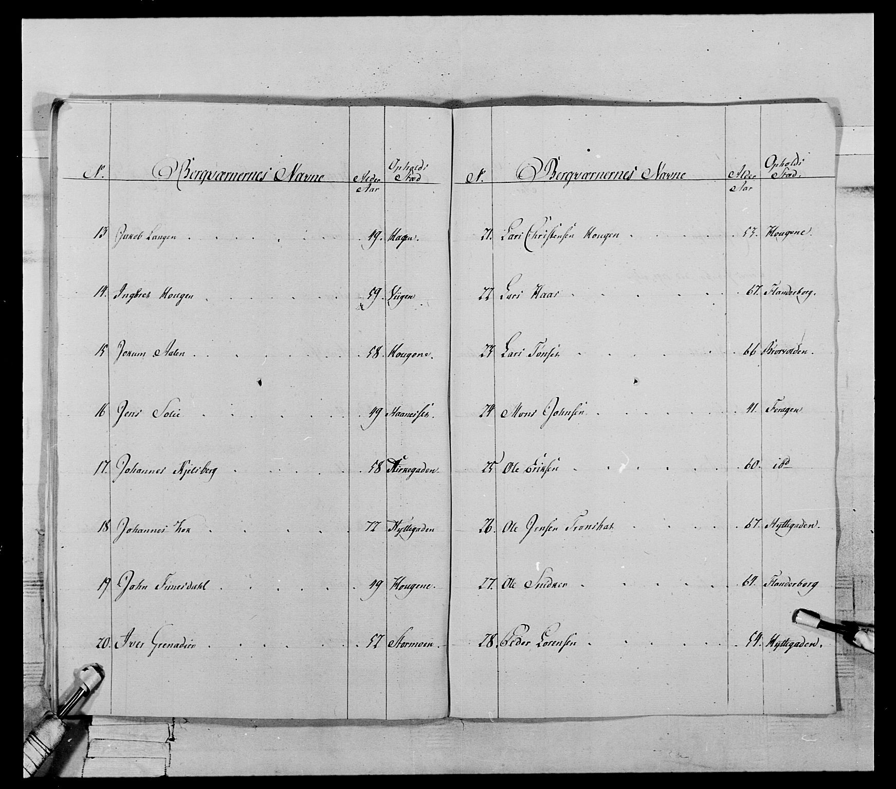 Generalitets- og kommissariatskollegiet, Det kongelige norske kommissariatskollegium, AV/RA-EA-5420/E/Eh/L0119: Rørosiske frivillige bergkorps/bergjegerkorps, 1794-1799, p. 39