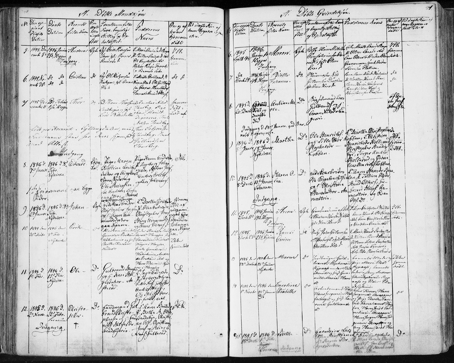 Modum kirkebøker, AV/SAKO-A-234/F/Fa/L0007: Parish register (official) no. 7, 1841-1850, p. 81