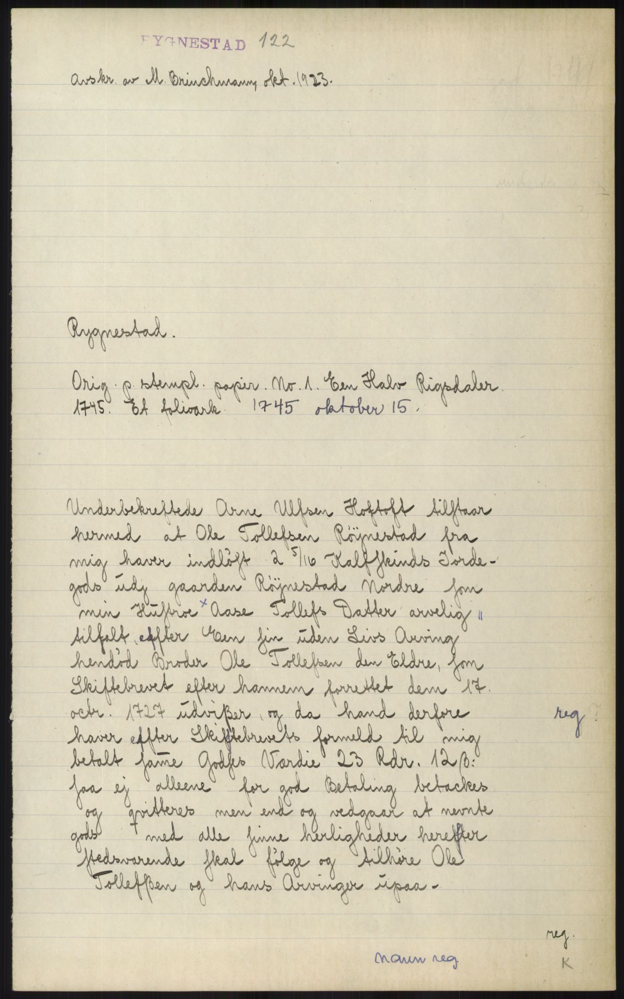 Samlinger til kildeutgivelse, Diplomavskriftsamlingen, AV/RA-EA-4053/H/Ha, p. 1626