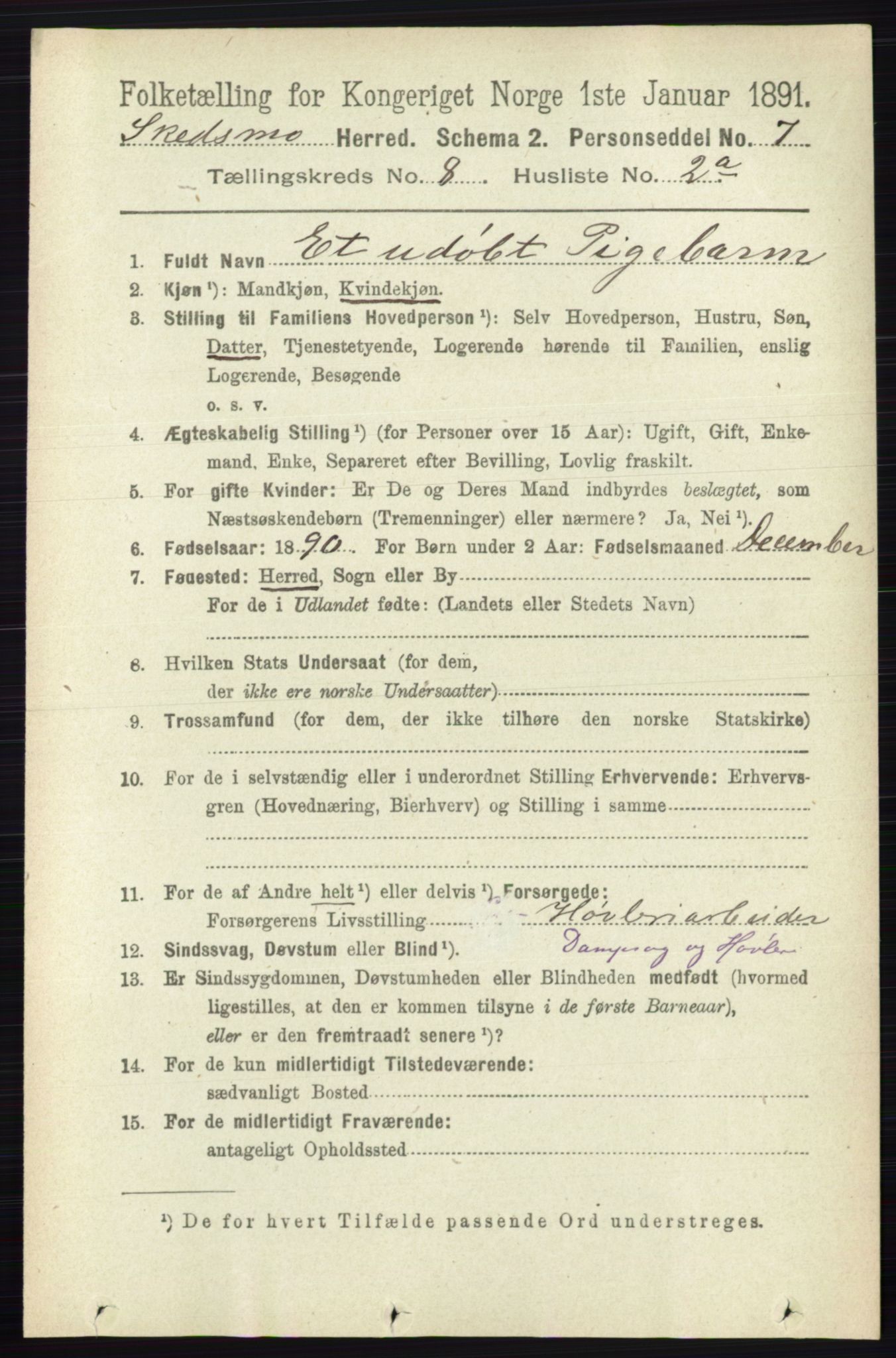 RA, 1891 census for 0231 Skedsmo, 1891, p. 3935