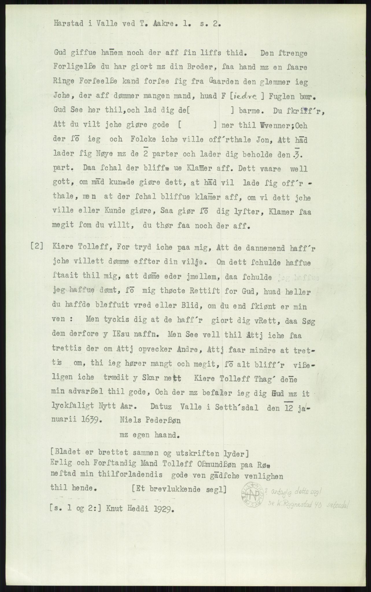 Samlinger til kildeutgivelse, Diplomavskriftsamlingen, AV/RA-EA-4053/H/Ha, p. 2665