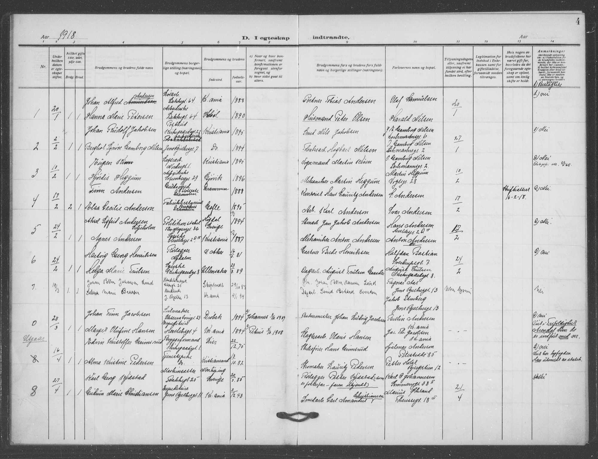 Matteus prestekontor Kirkebøker, AV/SAO-A-10870/F/Fa/L0003: Parish register (official) no. 3, 1917-1938, p. 4