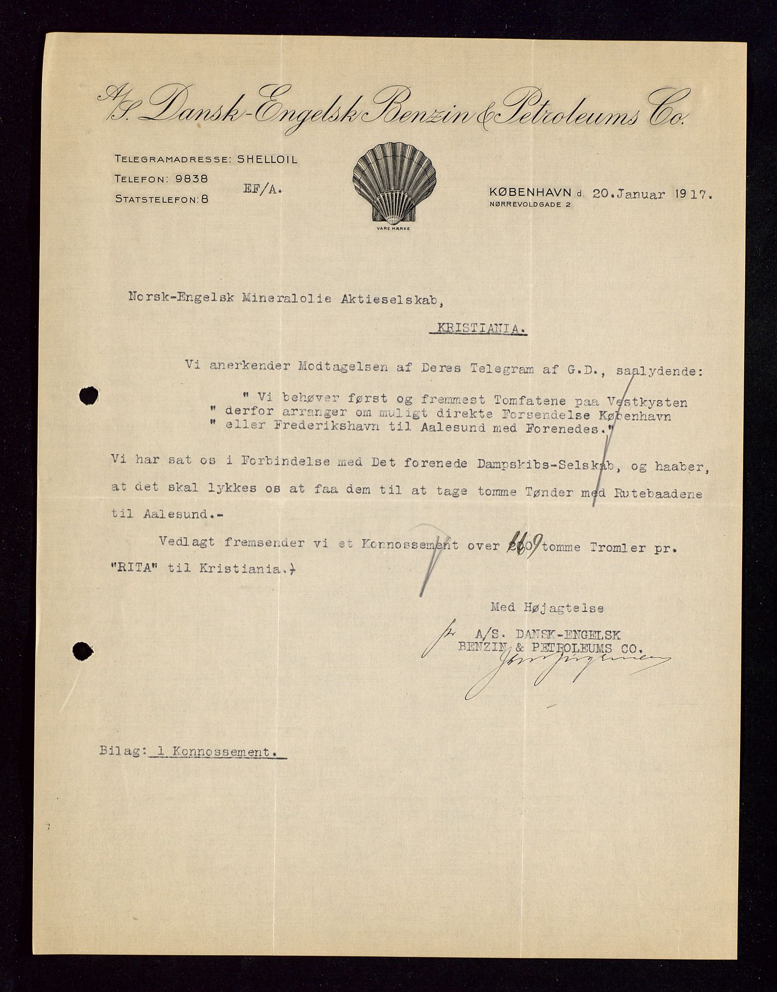 Pa 1521 - A/S Norske Shell, AV/SAST-A-101915/E/Ea/Eaa/L0002: Sjefskorrespondanse, 1917-1918, p. 356