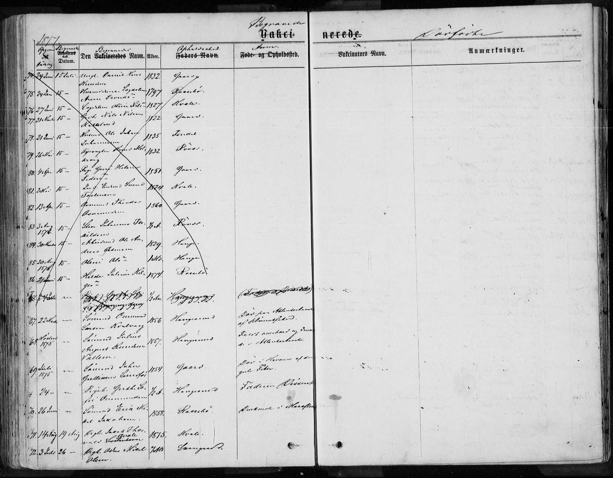 Torvastad sokneprestkontor, AV/SAST-A -101857/H/Ha/Haa/L0013: Parish register (official) no. A 12.2, 1867-1877