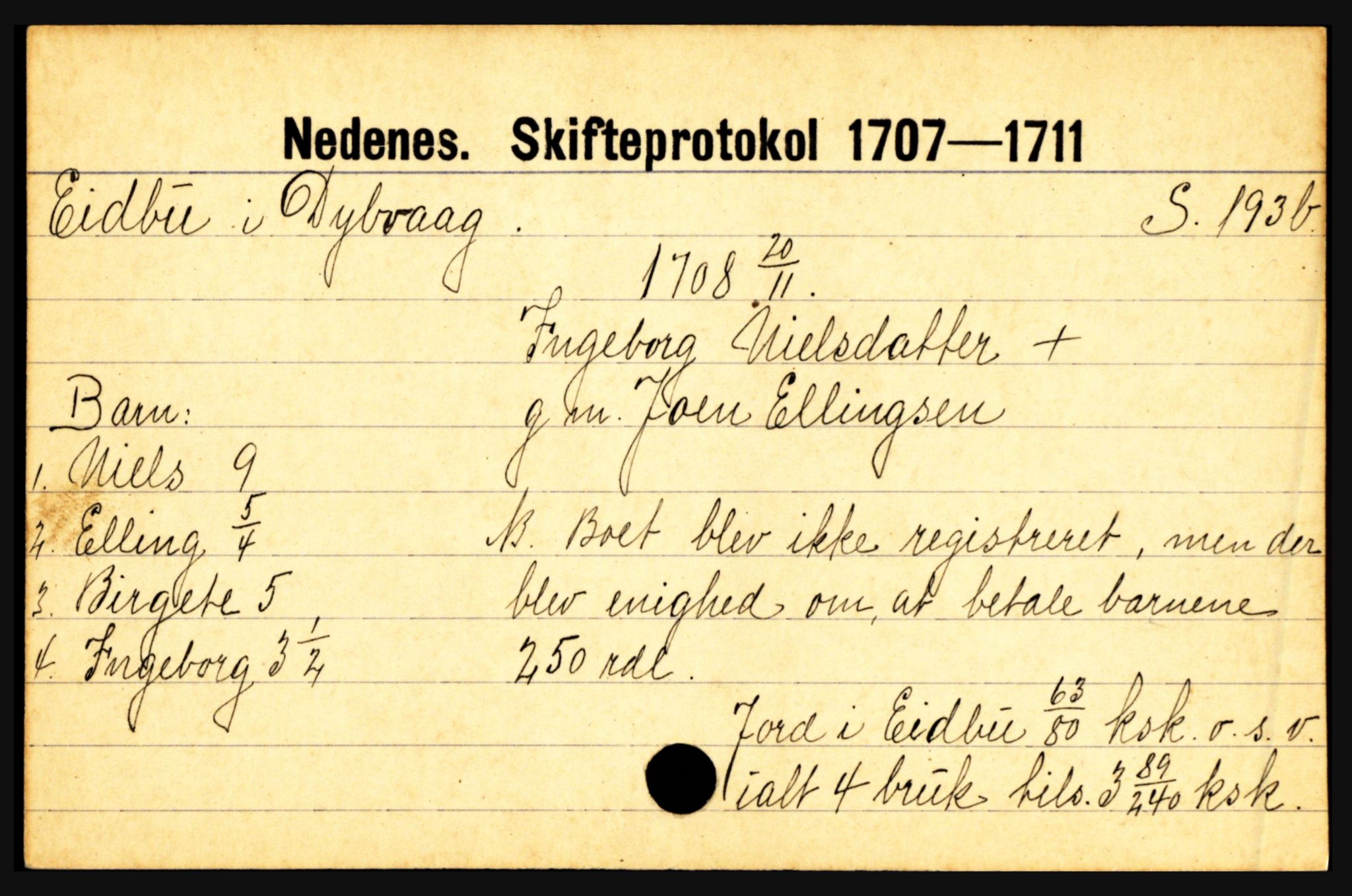 Nedenes sorenskriveri før 1824, AV/SAK-1221-0007/H, p. 5577