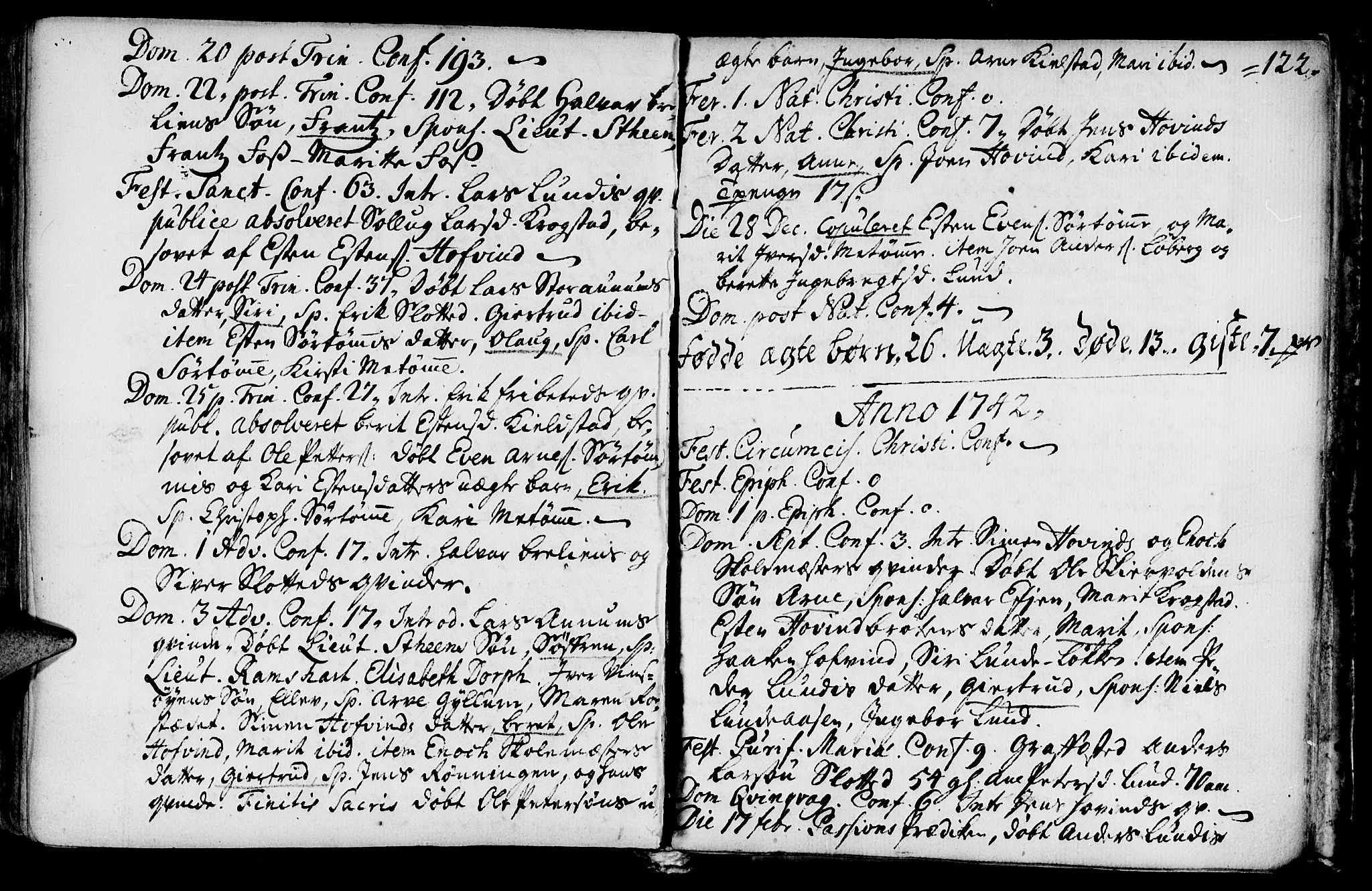 Ministerialprotokoller, klokkerbøker og fødselsregistre - Sør-Trøndelag, SAT/A-1456/692/L1101: Parish register (official) no. 692A01, 1690-1746, p. 122