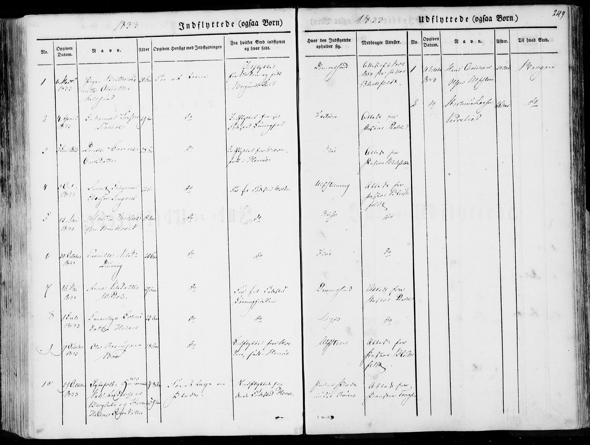 Ministerialprotokoller, klokkerbøker og fødselsregistre - Møre og Romsdal, AV/SAT-A-1454/509/L0104: Parish register (official) no. 509A02, 1833-1847, p. 249