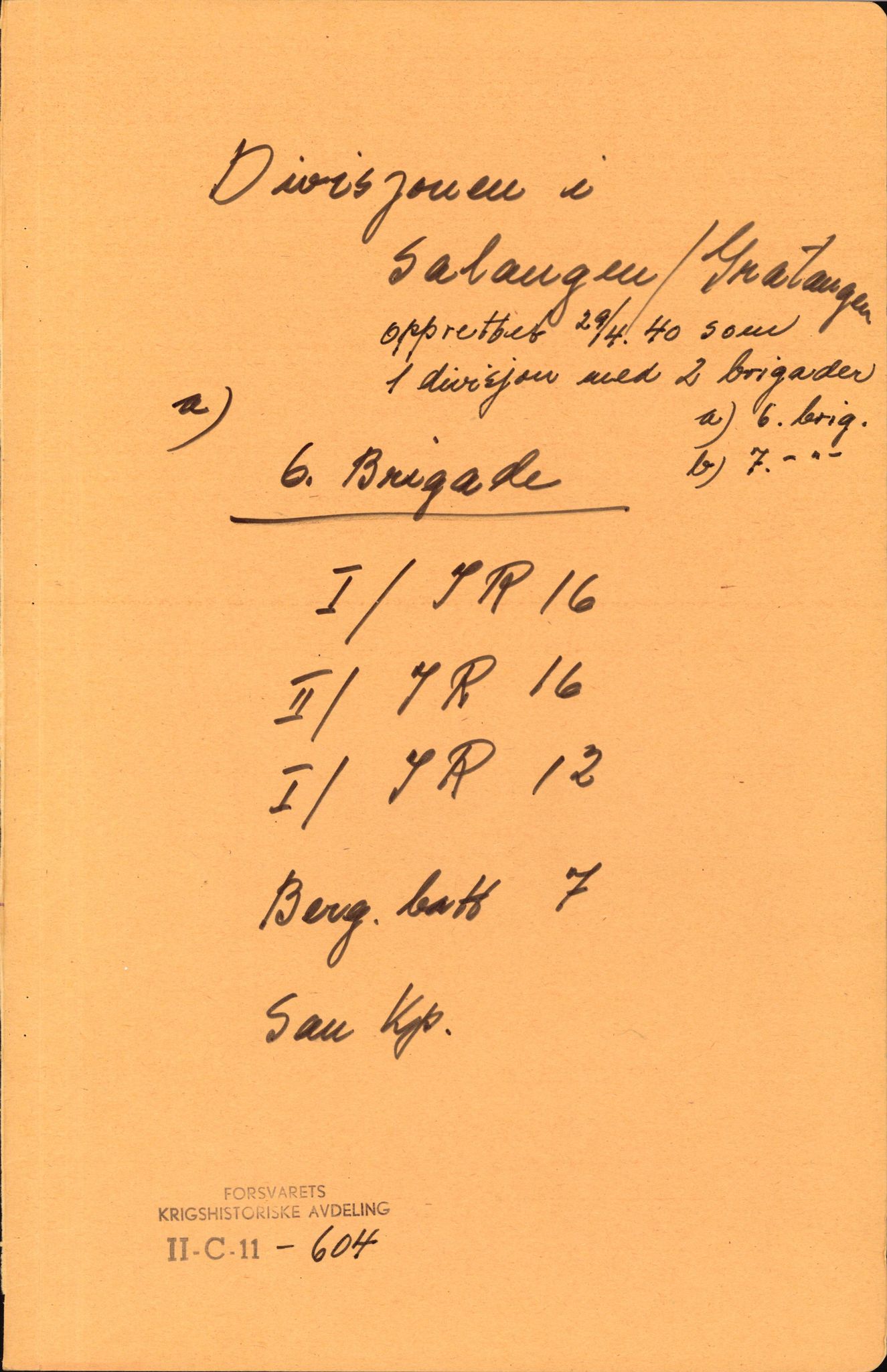 Forsvaret, Forsvarets krigshistoriske avdeling, RA/RAFA-2017/Y/Yb/L0132: II-C-11-600  -  6. Divisjon / 6. Distriktskommando, 1940-1960, p. 291