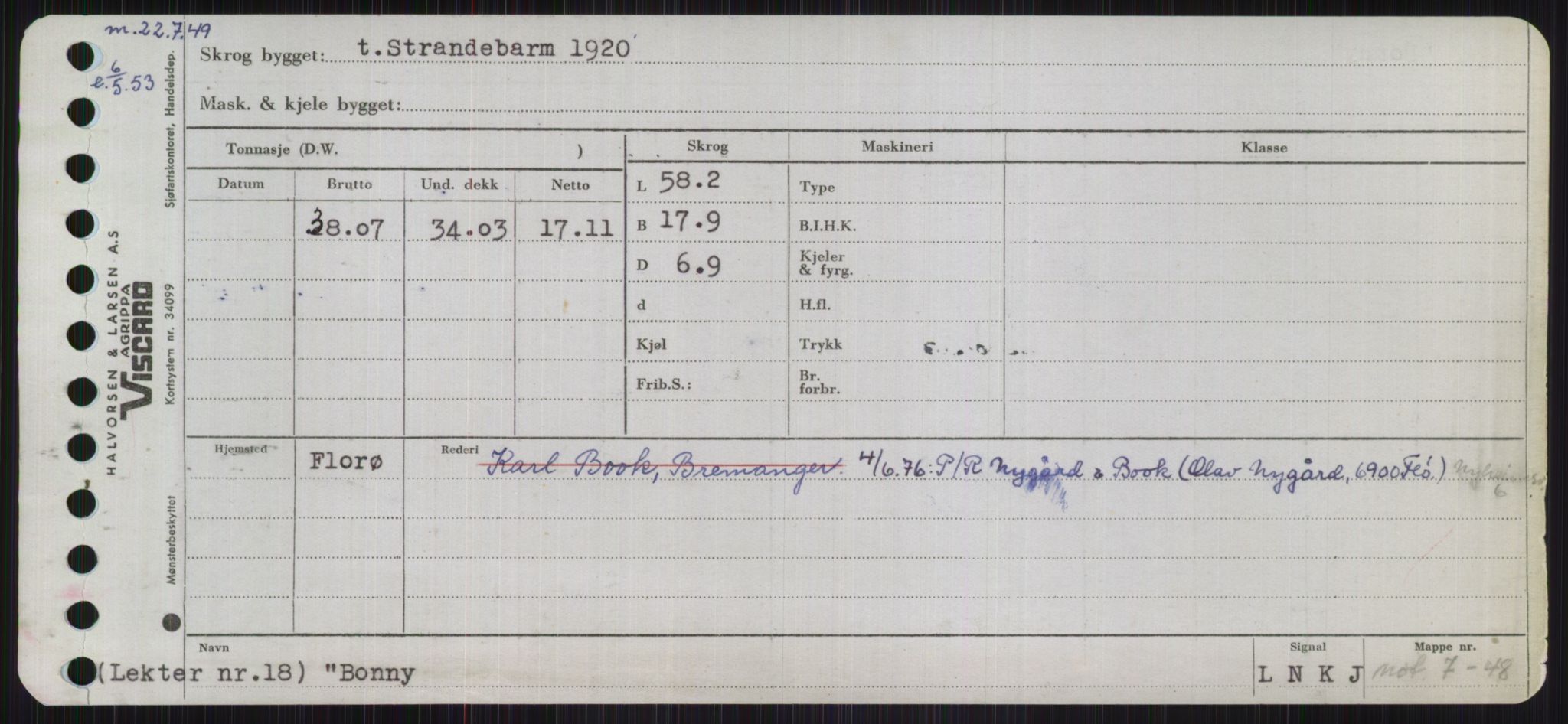 Sjøfartsdirektoratet med forløpere, Skipsmålingen, RA/S-1627/H/Ha/L0001/0002: Fartøy, A-Eig / Fartøy Bjør-Eig, p. 137