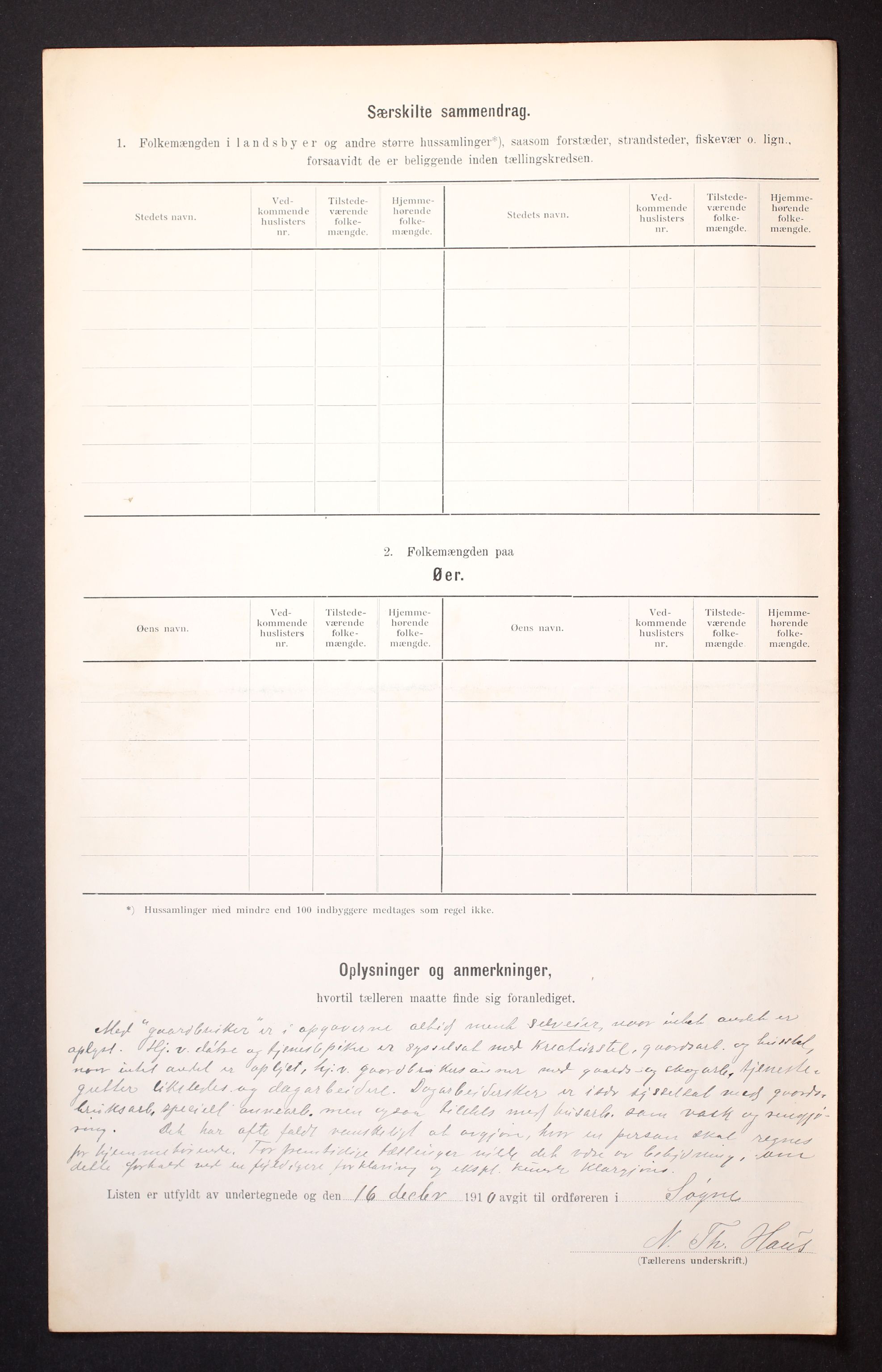 RA, 1910 census for Søgne, 1910, p. 60