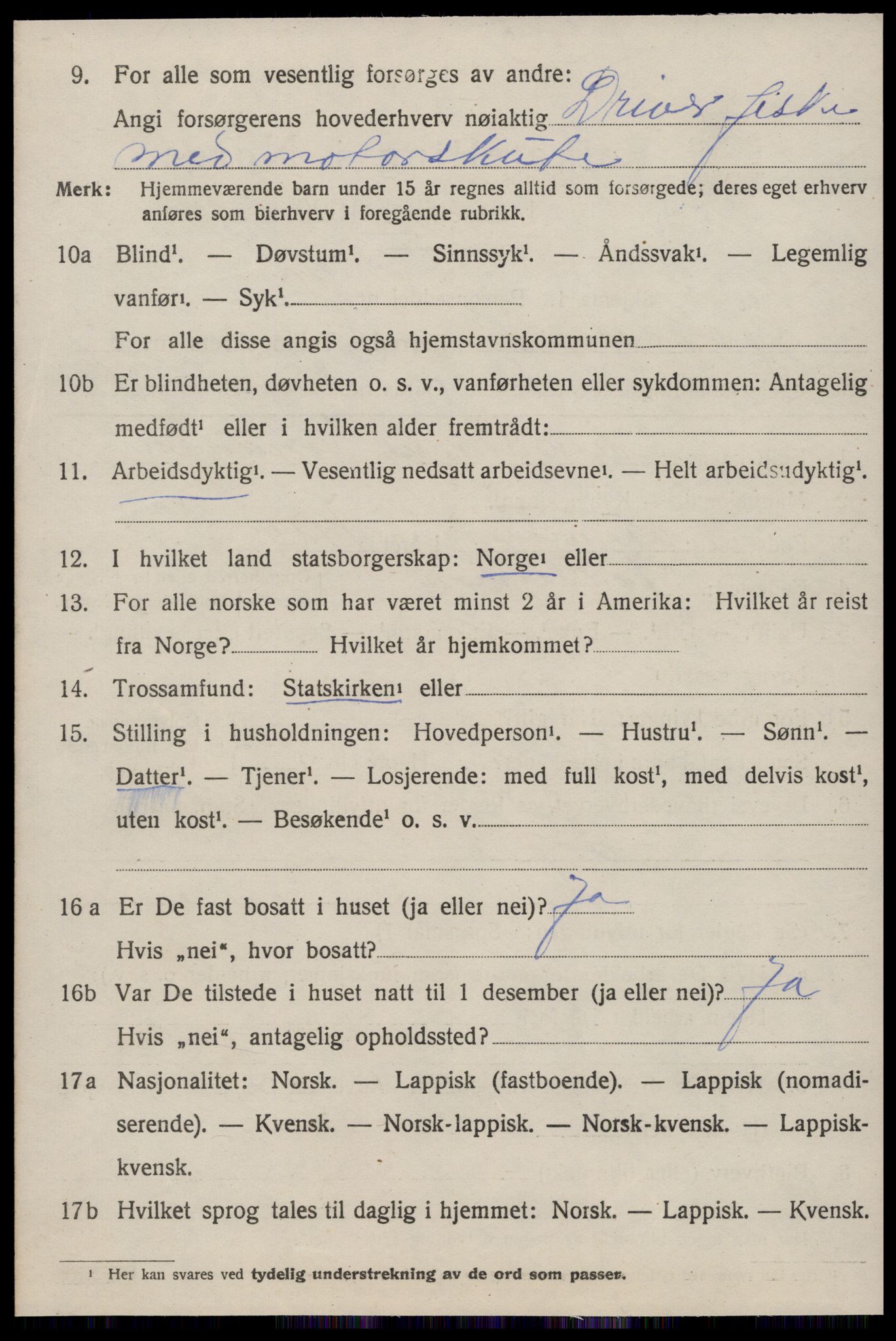 SAT, 1920 census for Jøssund, 1920, p. 3947