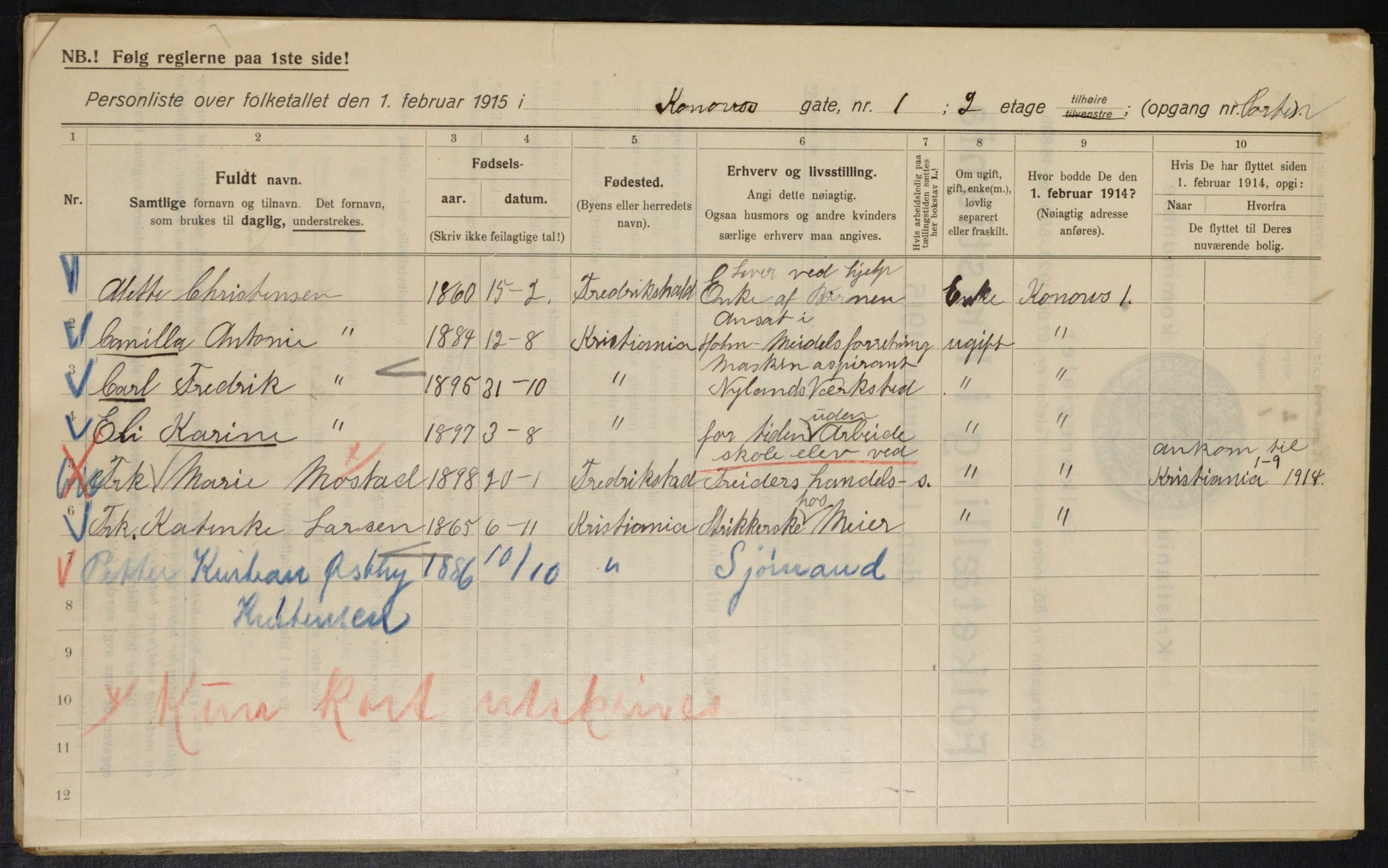 OBA, Municipal Census 1915 for Kristiania, 1915, p. 52518