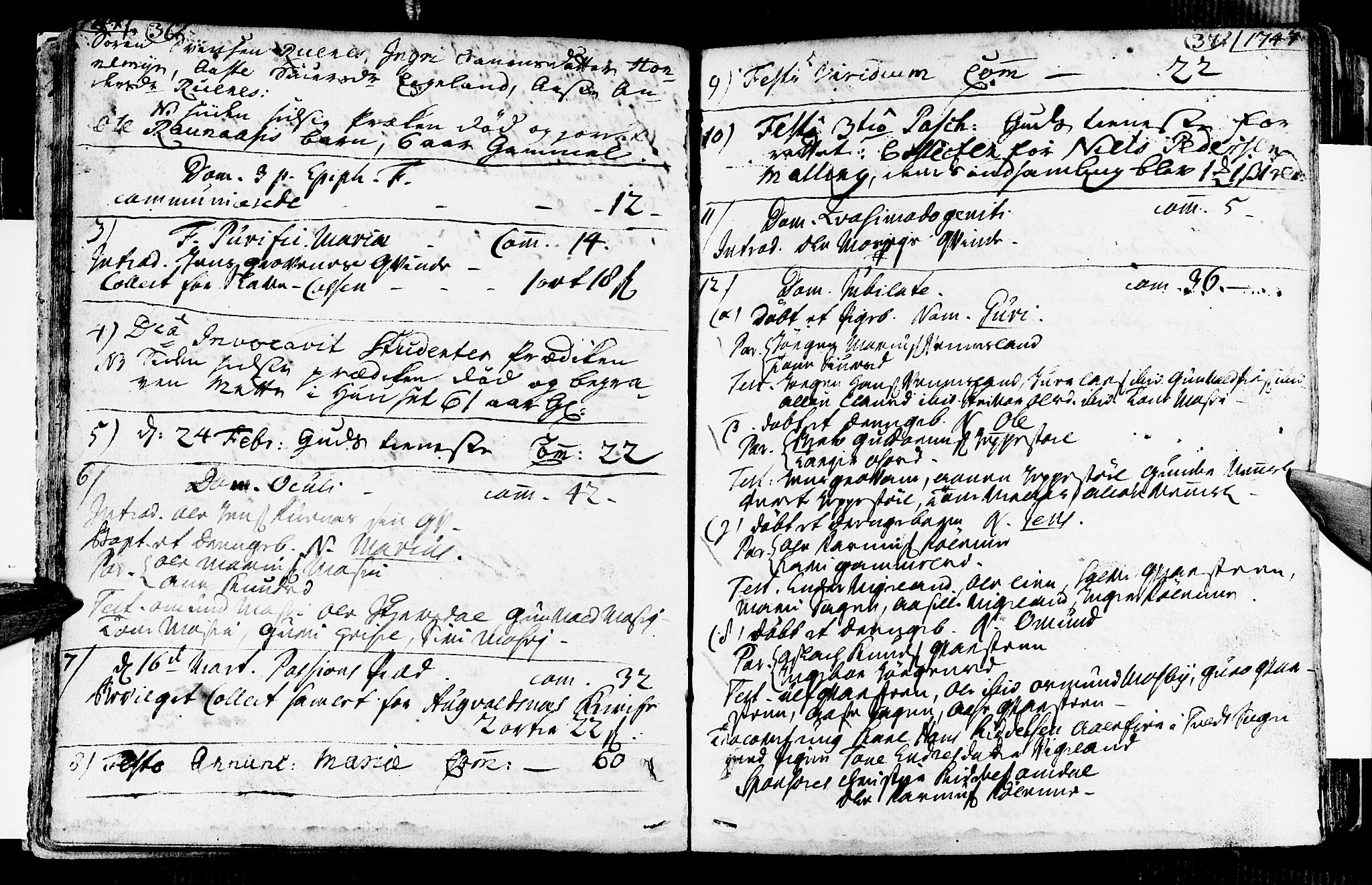 Vennesla sokneprestkontor, AV/SAK-1111-0045/Fa/Fab/L0001: Parish register (official) no. A 1, 1741-1794, p. 36-37