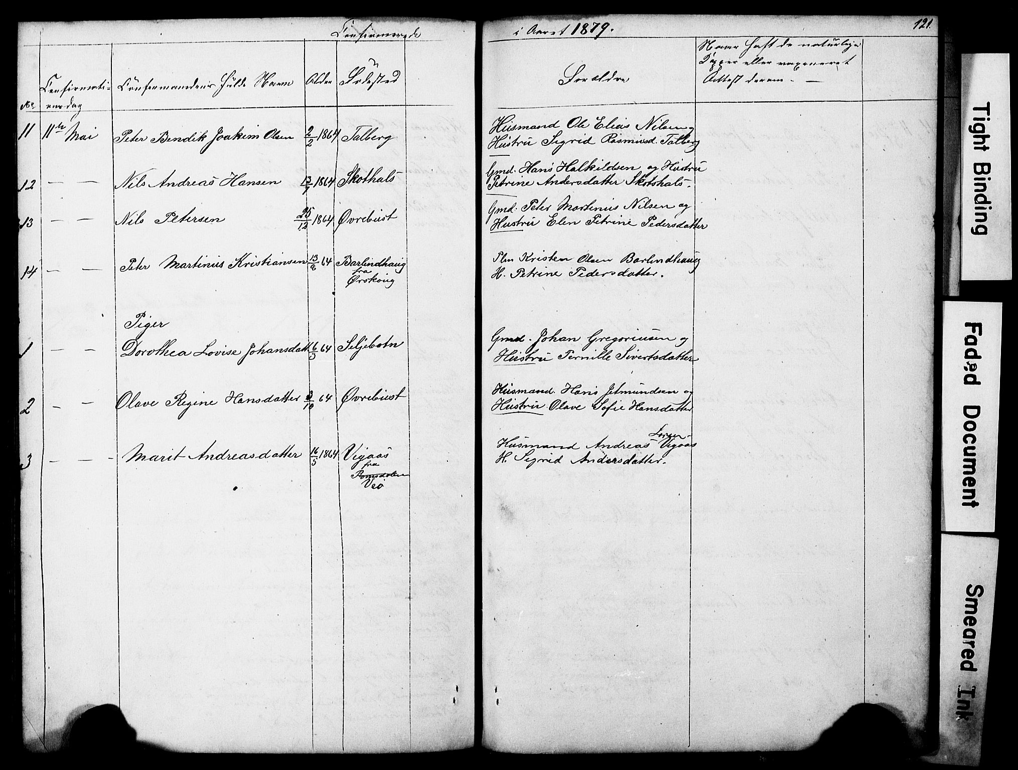 Ministerialprotokoller, klokkerbøker og fødselsregistre - Møre og Romsdal, AV/SAT-A-1454/521/L0301: Parish register (copy) no. 521C02, 1854-1881, p. 121