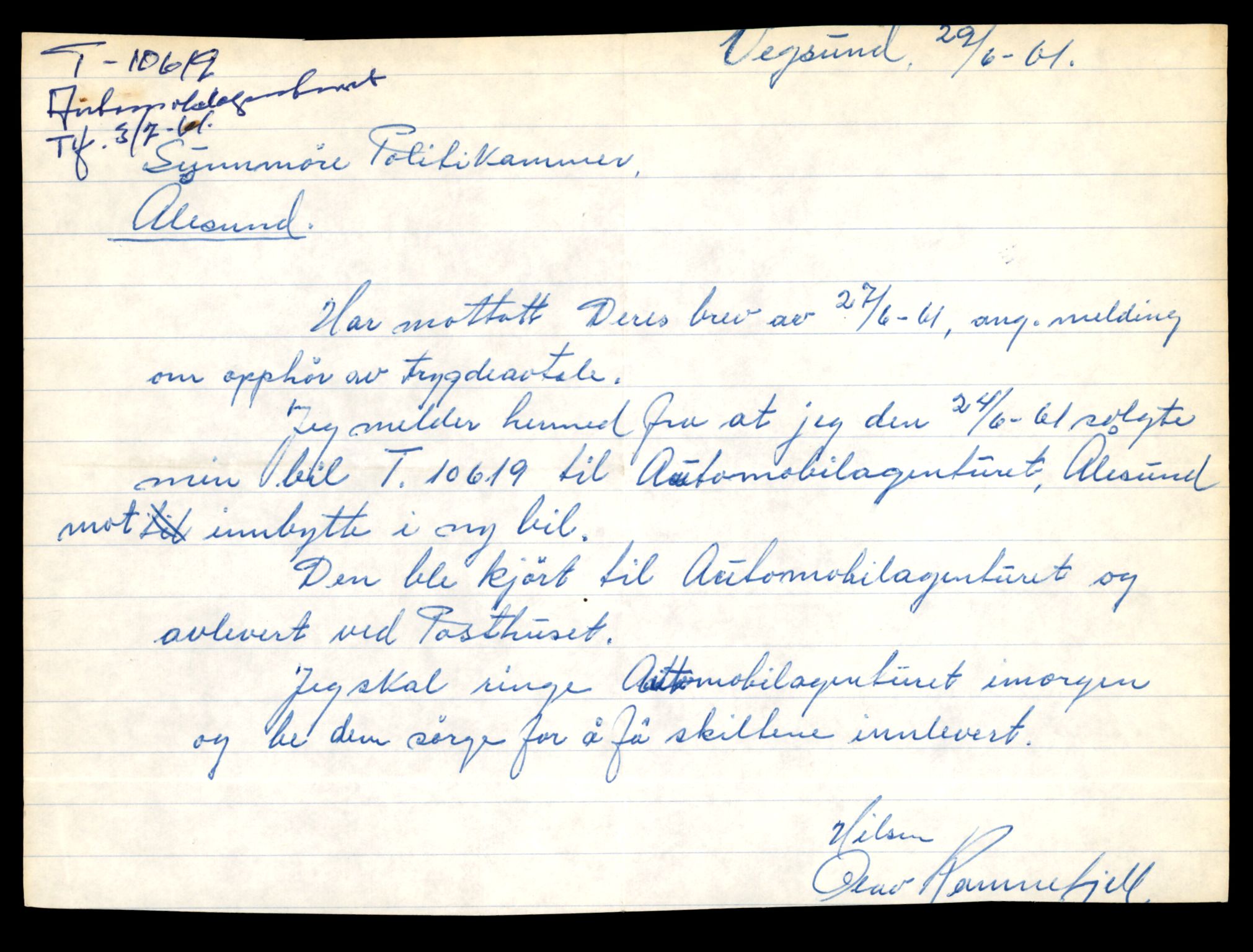 Møre og Romsdal vegkontor - Ålesund trafikkstasjon, AV/SAT-A-4099/F/Fe/L0022: Registreringskort for kjøretøy T 10584 - T 10694, 1927-1998, p. 1121
