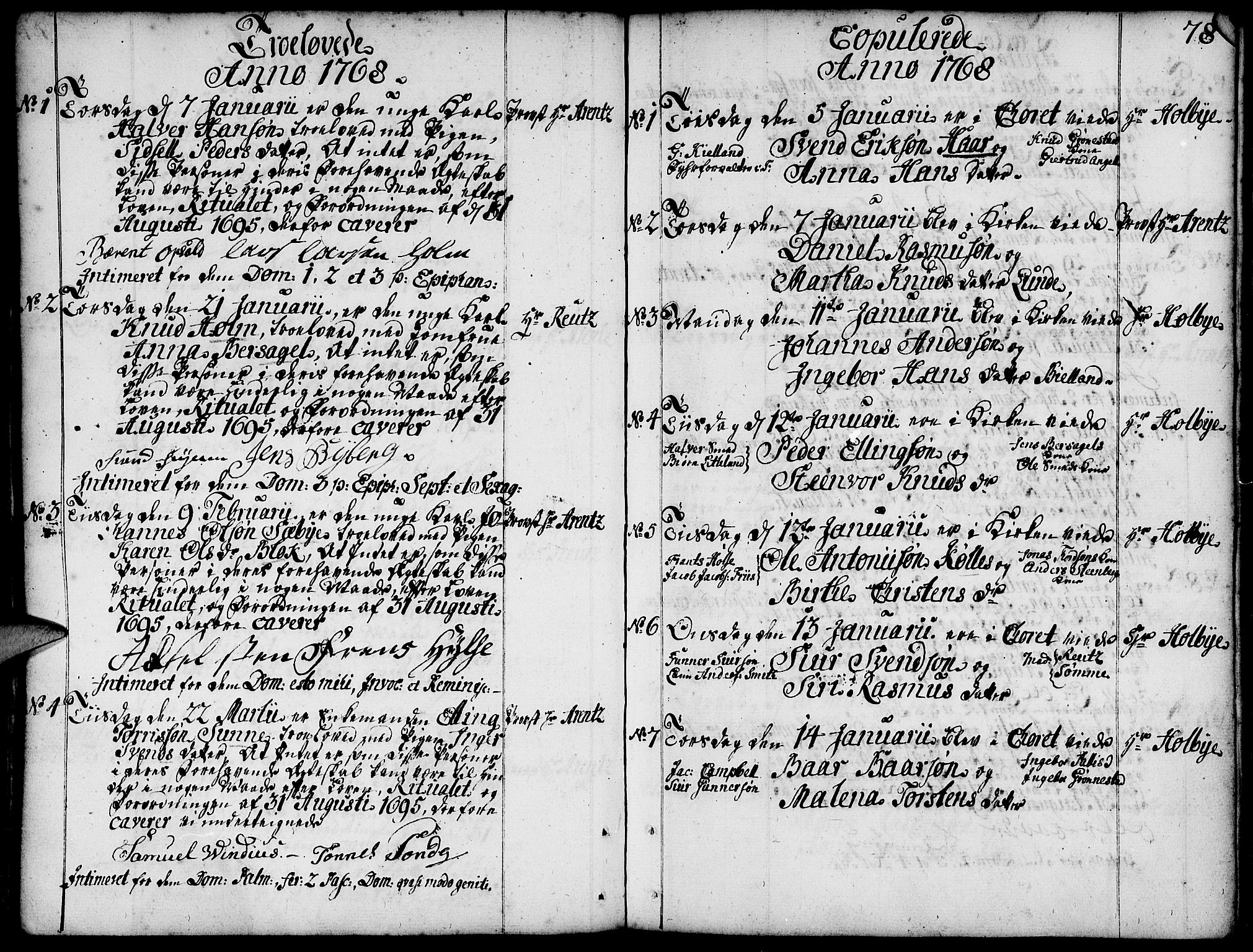 Domkirken sokneprestkontor, SAST/A-101812/001/30/30BA/L0004: Parish register (official) no. A 4, 1744-1782, p. 78