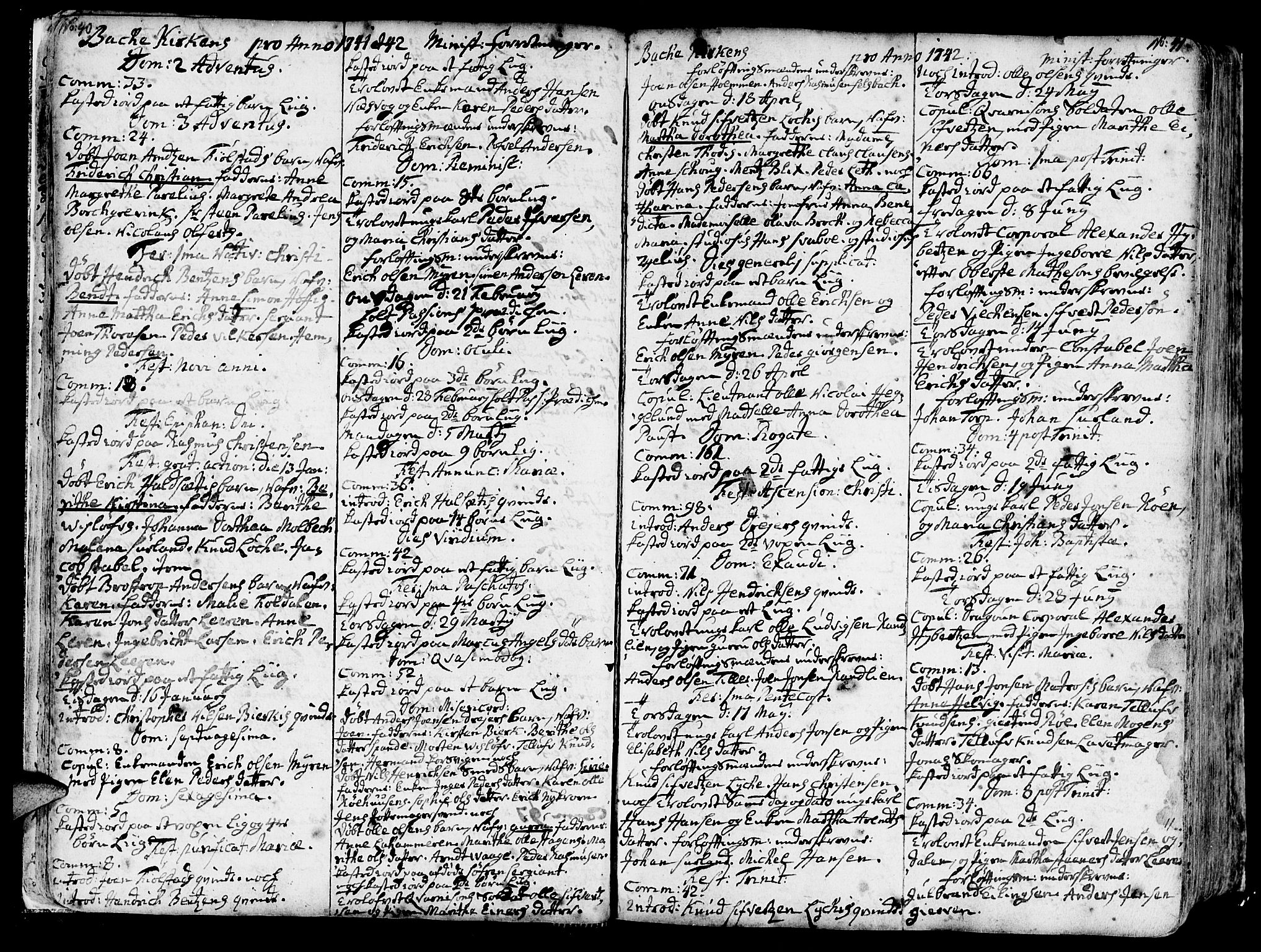 Ministerialprotokoller, klokkerbøker og fødselsregistre - Sør-Trøndelag, SAT/A-1456/606/L0276: Parish register (official) no. 606A01 /2, 1727-1779, p. 40-41