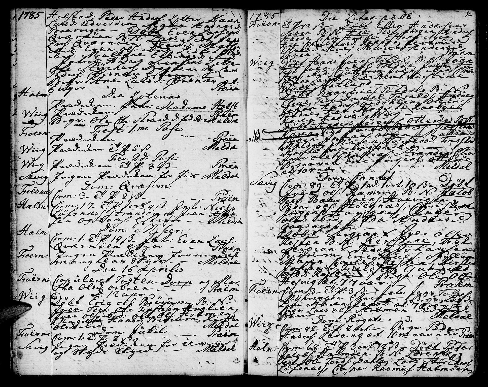 Ministerialprotokoller, klokkerbøker og fødselsregistre - Nord-Trøndelag, SAT/A-1458/773/L0608: Parish register (official) no. 773A02, 1784-1816, p. 10