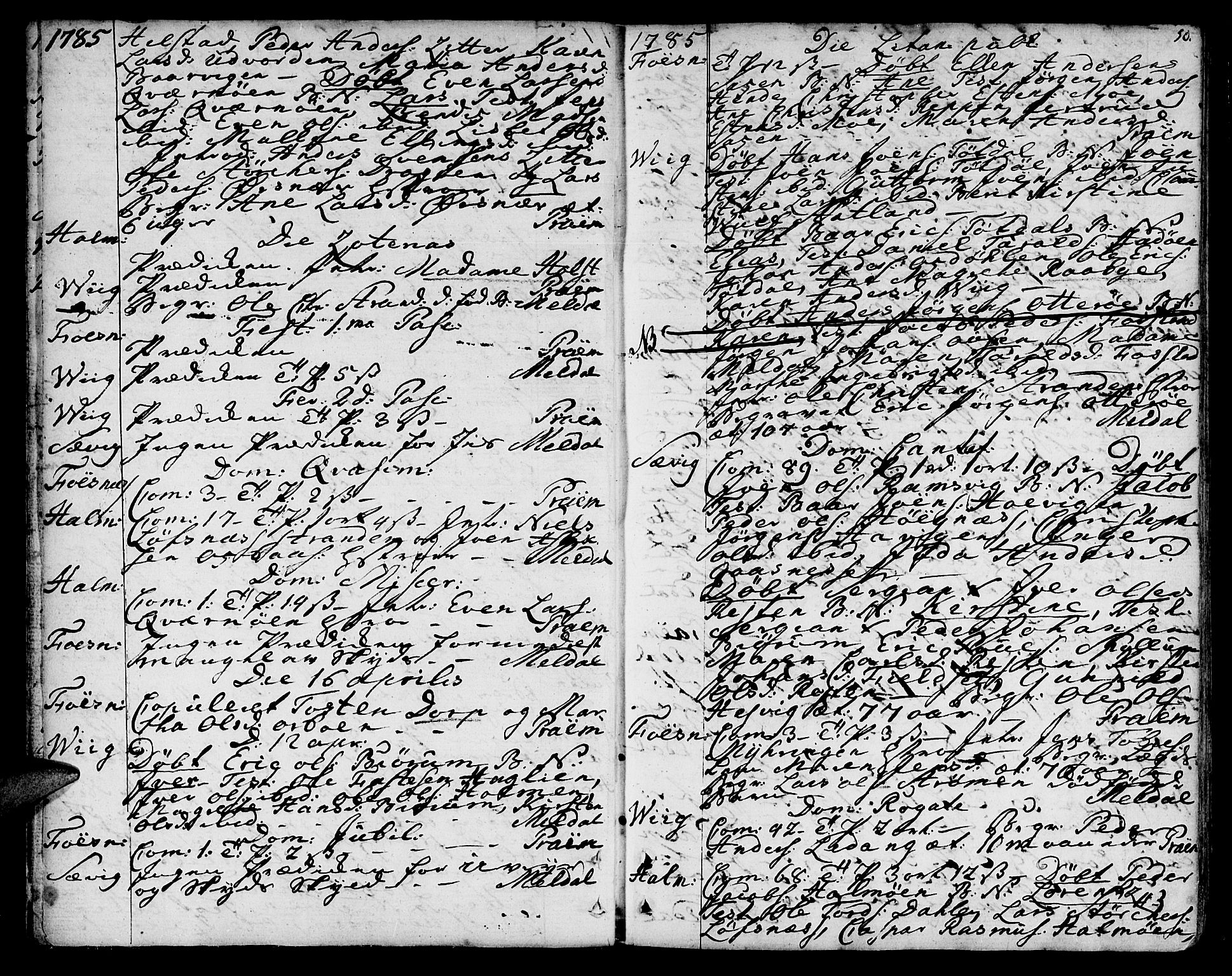 Ministerialprotokoller, klokkerbøker og fødselsregistre - Nord-Trøndelag, AV/SAT-A-1458/773/L0608: Parish register (official) no. 773A02, 1784-1816, p. 10