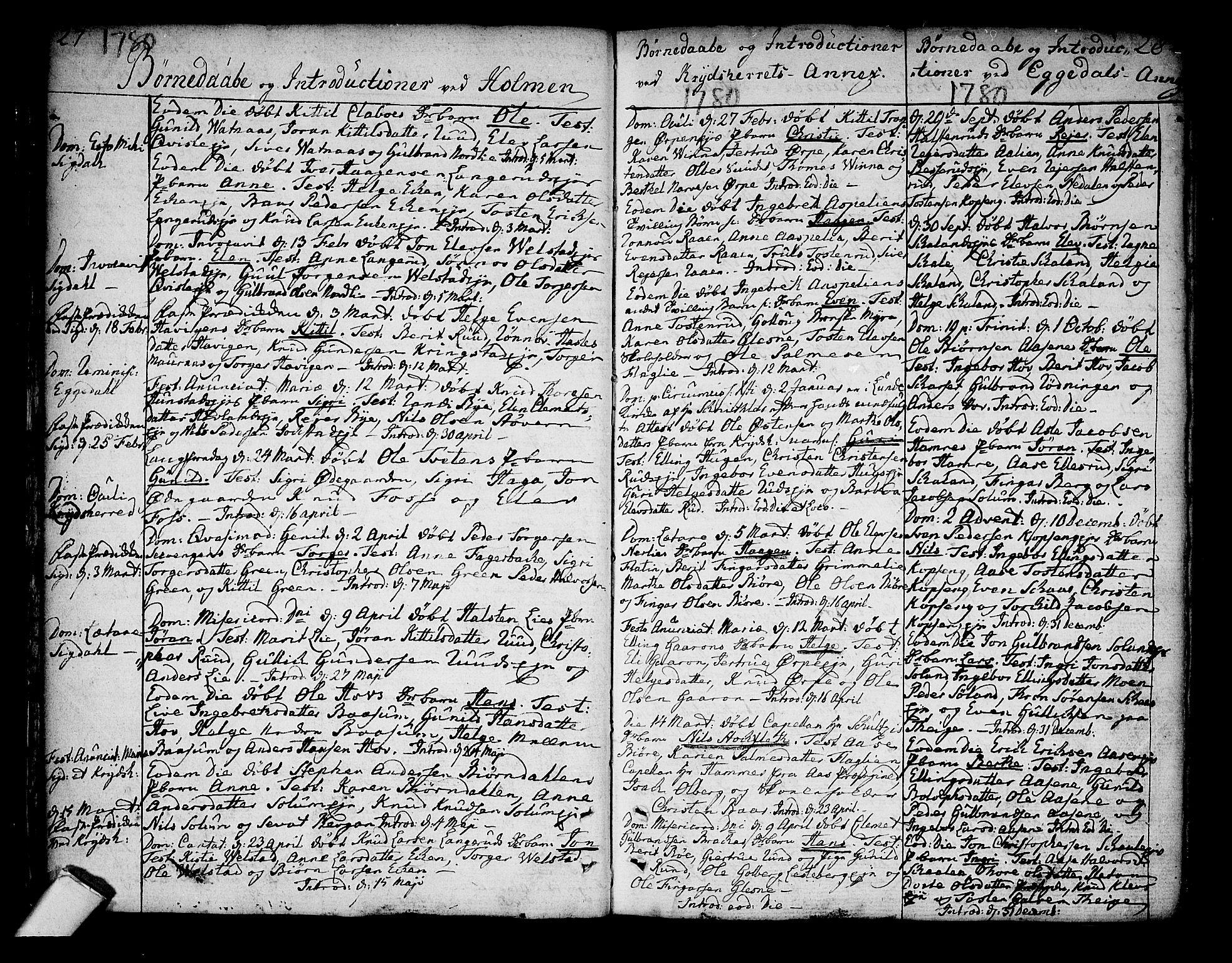 Sigdal kirkebøker, AV/SAKO-A-245/F/Fa/L0002: Parish register (official) no. I 2, 1778-1792, p. 27-28