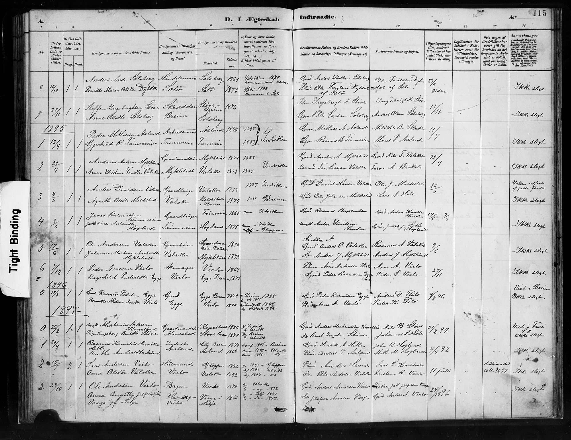 Innvik sokneprestembete, SAB/A-80501: Parish register (copy) no. C 3, 1883-1911, p. 115