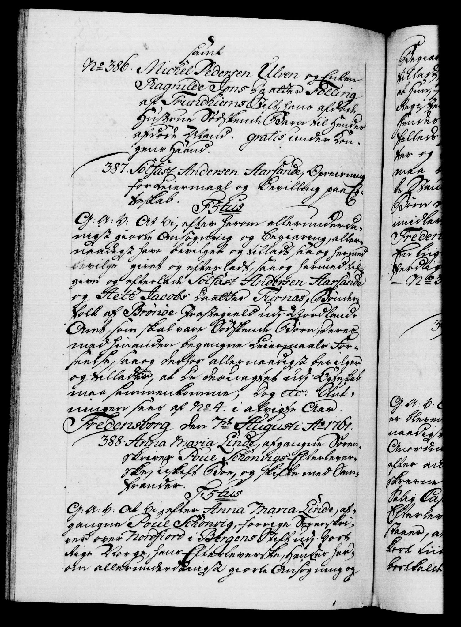 Danske Kanselli 1572-1799, AV/RA-EA-3023/F/Fc/Fca/Fcaa/L0041: Norske registre, 1760-1762, p. 518b