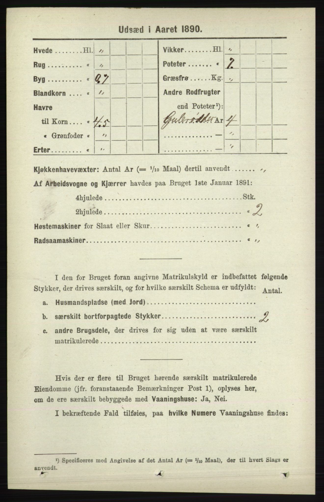 RA, 1891 census for 1041 Vanse, 1891, p. 8980