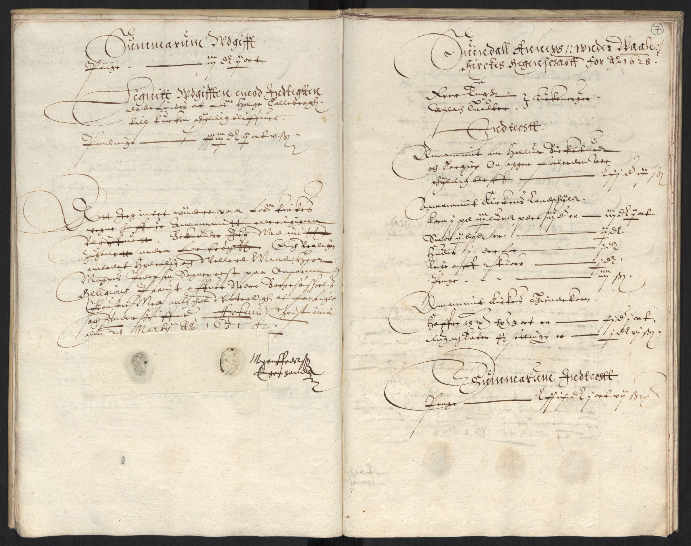 Rentekammeret inntil 1814, Reviderte regnskaper, Kirkeregnskap, AV/RA-EA-4067/Ra/L0004/0004: Kirkeregnskap / Noen resterende kirkeregnskaper for Oslo stift i Jens Juels tid, 1615-1628, p. 6b-7a