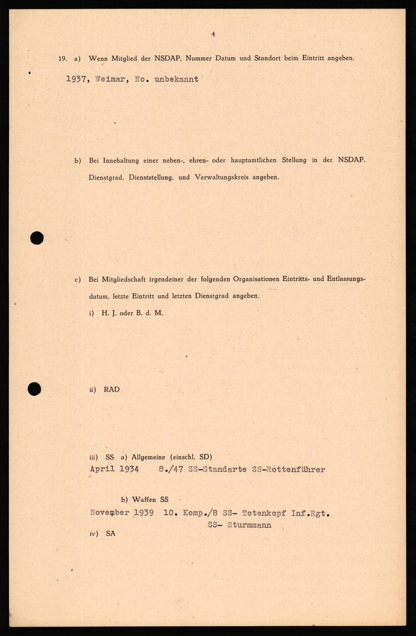 Forsvaret, Forsvarets overkommando II, AV/RA-RAFA-3915/D/Db/L0037: CI Questionaires. Tyske okkupasjonsstyrker i Norge. Tyskere., 1945-1946, p. 347