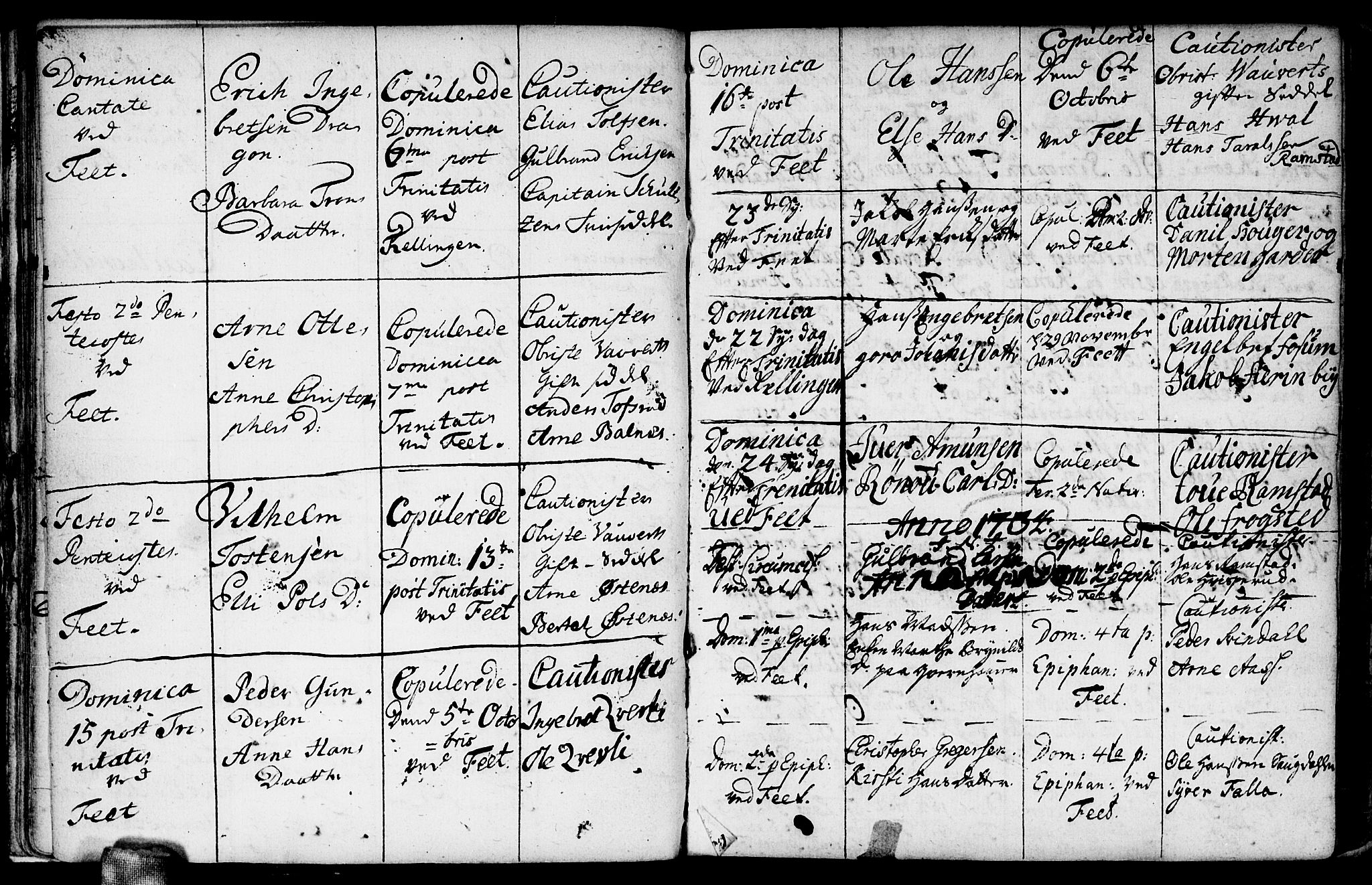 Fet prestekontor Kirkebøker, AV/SAO-A-10370a/F/Fa/L0001: Parish register (official) no. I 1, 1716-1751, p. 21