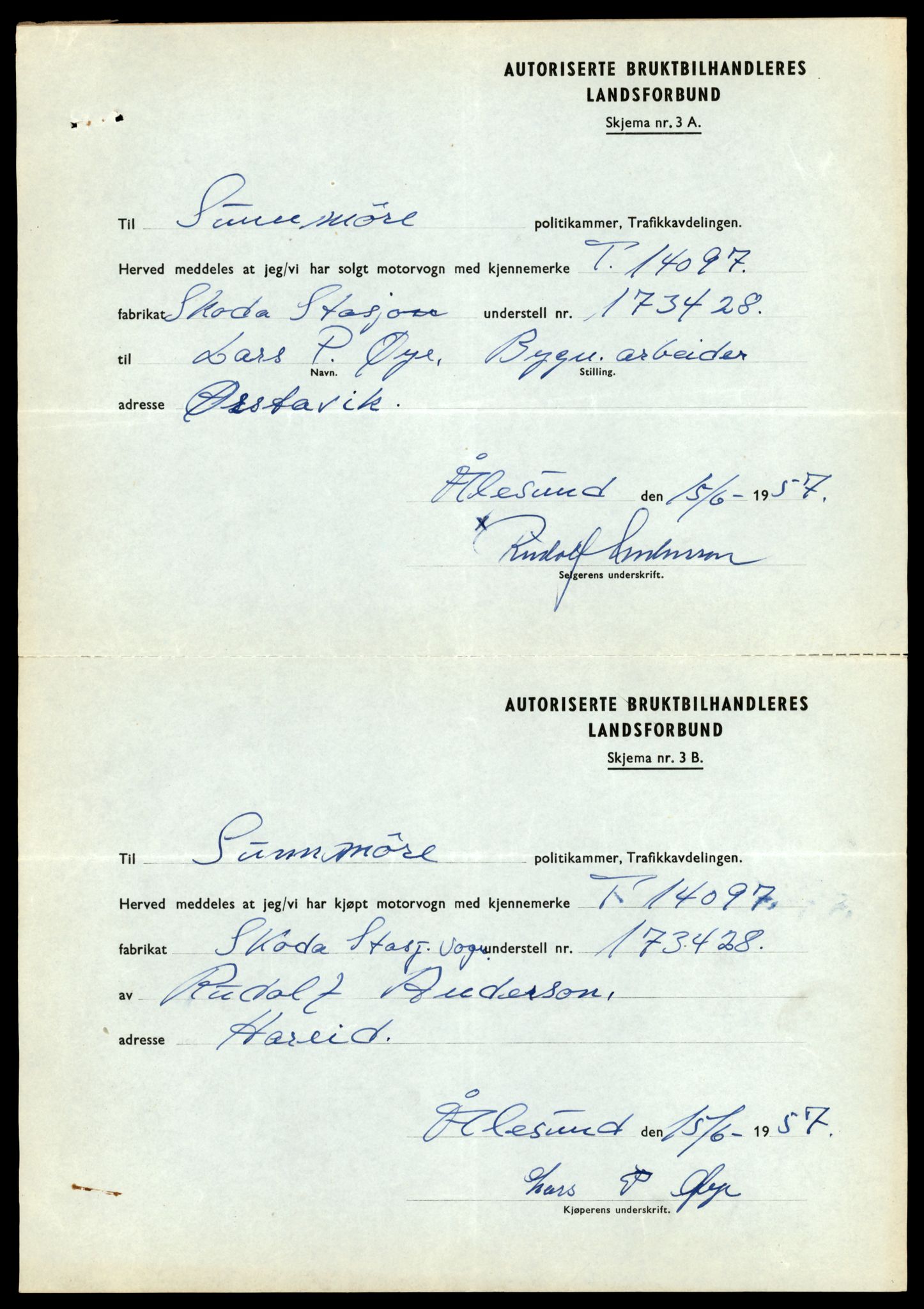 Møre og Romsdal vegkontor - Ålesund trafikkstasjon, AV/SAT-A-4099/F/Fe/L0043: Registreringskort for kjøretøy T 14080 - T 14204, 1927-1998, p. 441