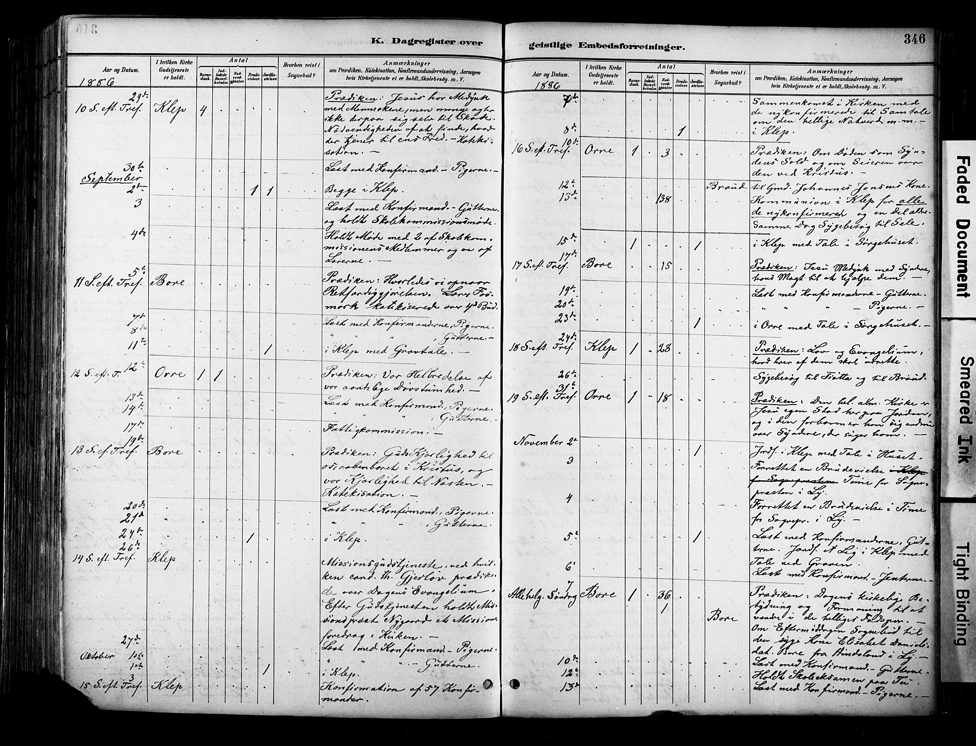 Klepp sokneprestkontor, AV/SAST-A-101803/001/3/30BA/L0009: Parish register (official) no. A 7, 1886-1915, p. 346