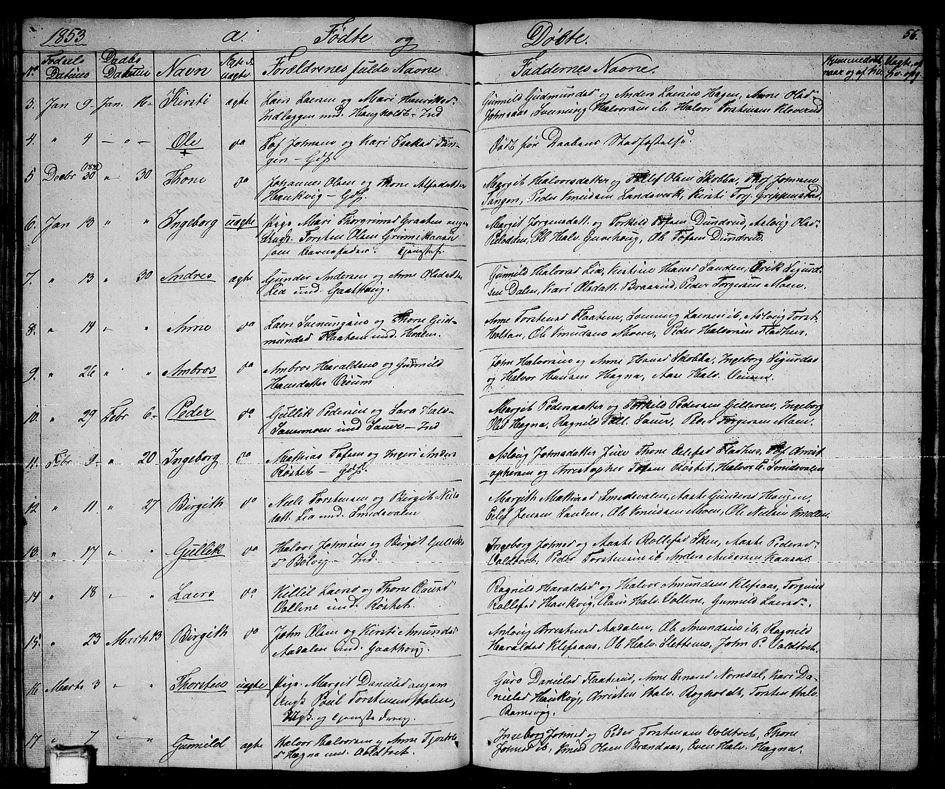Sauherad kirkebøker, SAKO/A-298/G/Ga/L0002: Parish register (copy) no. I 2, 1842-1866, p. 56