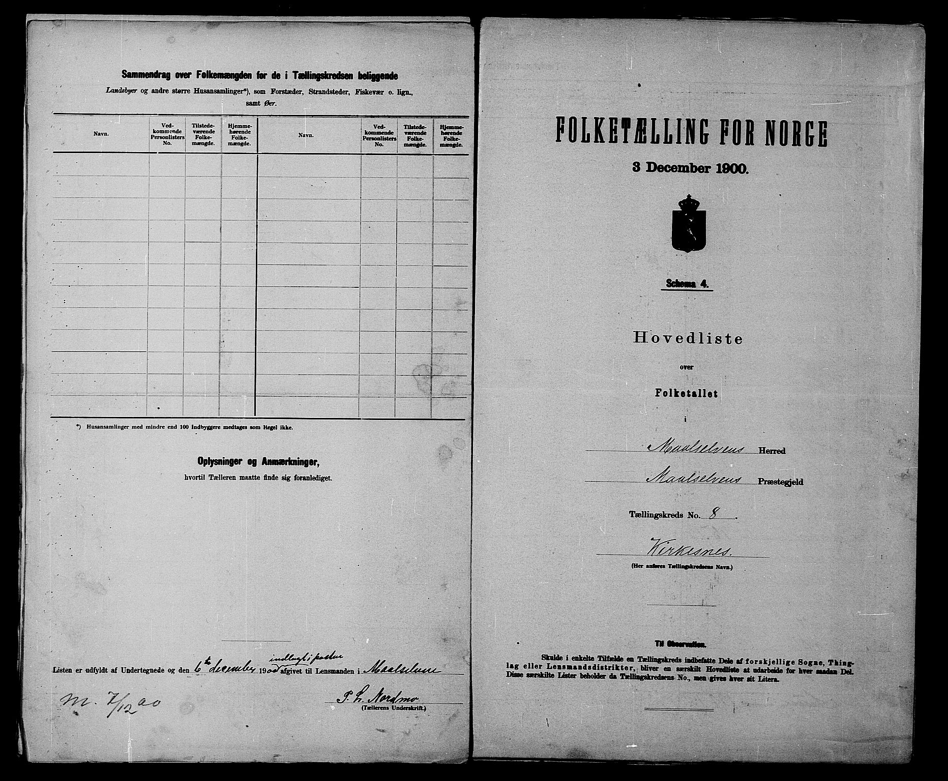 SATØ, 1900 census for Målselv, 1900, p. 18