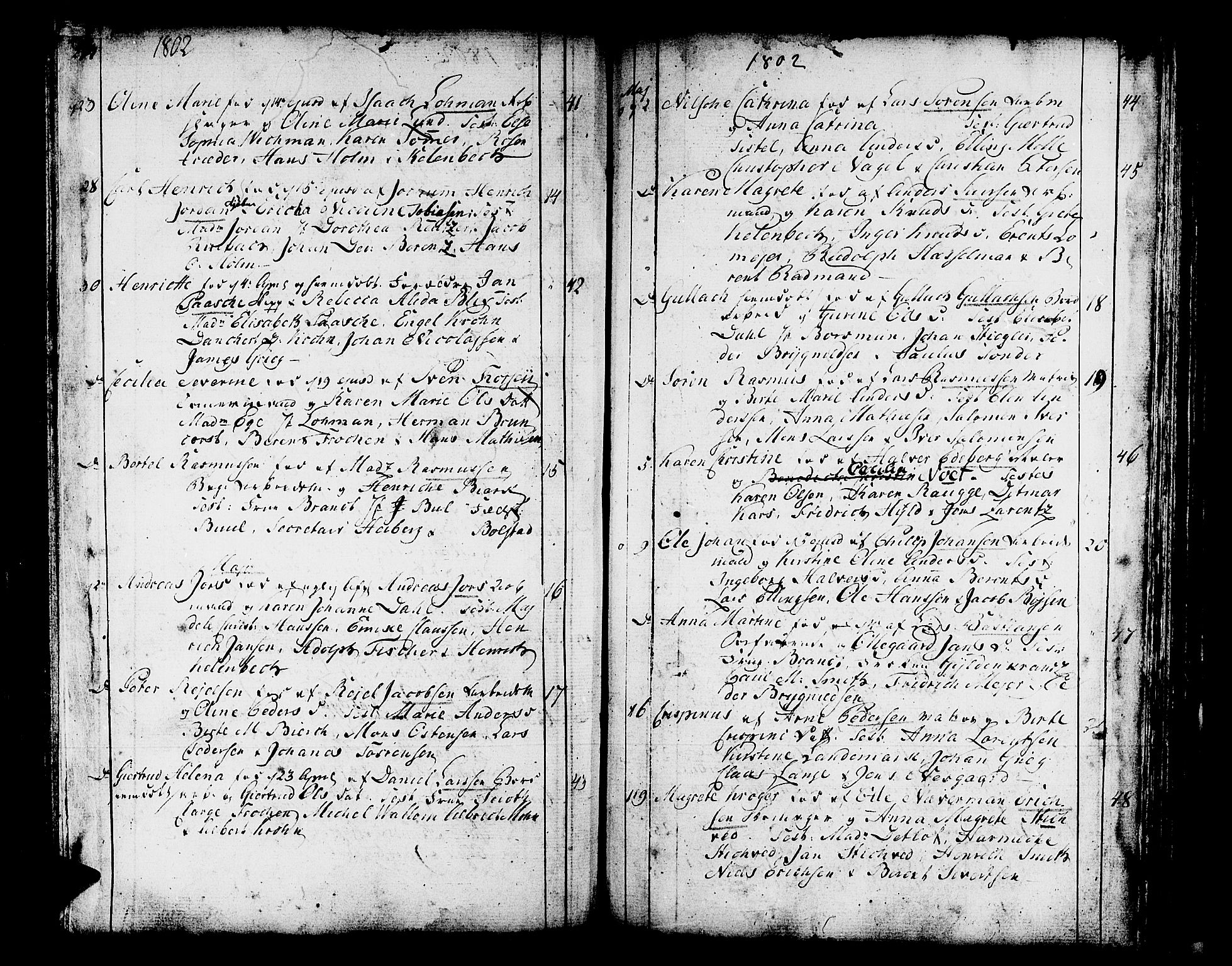 Domkirken sokneprestembete, SAB/A-74801/H/Haa/L0004: Parish register (official) no. A 4, 1763-1820, p. 274-275