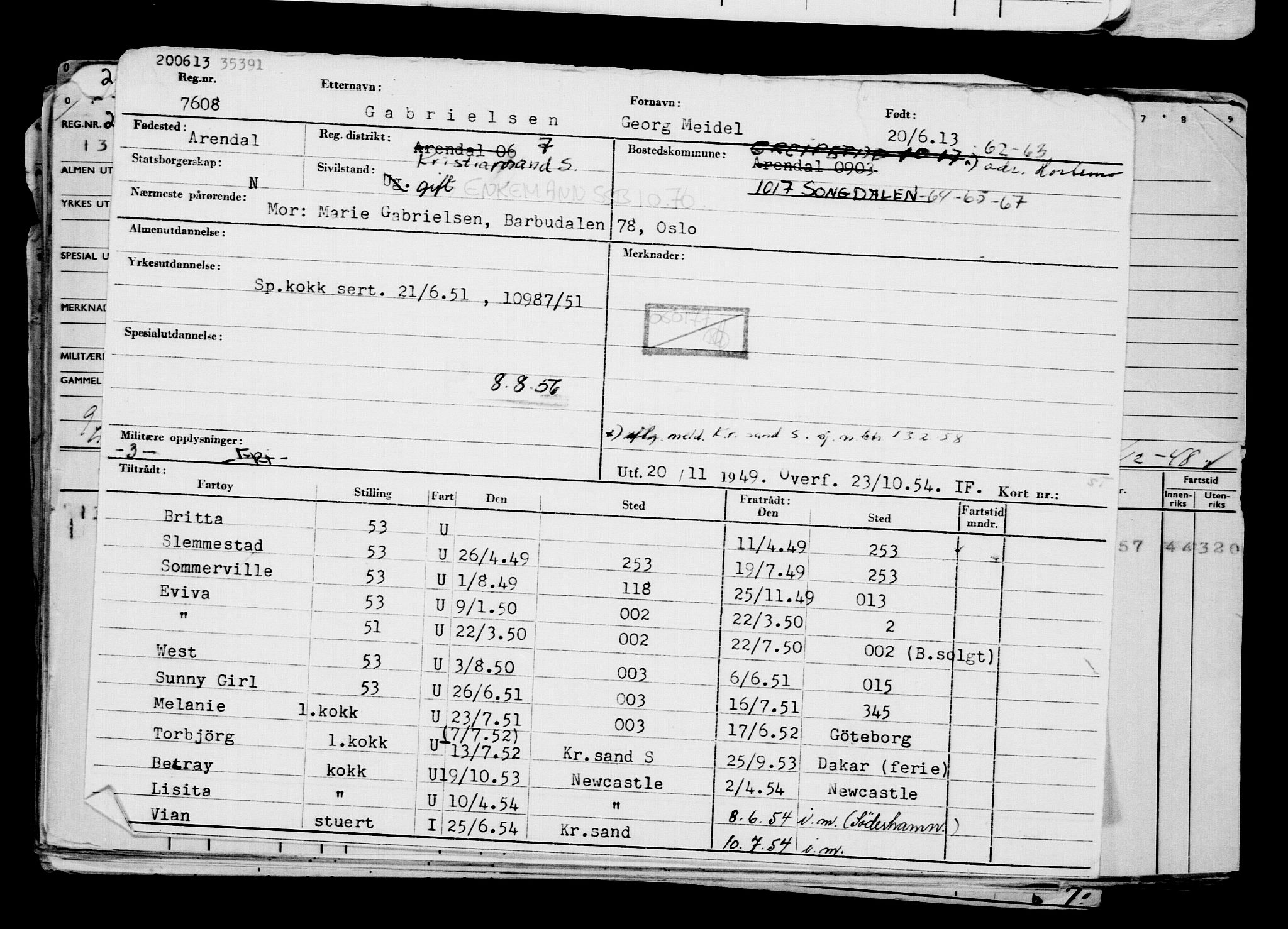 Direktoratet for sjømenn, AV/RA-S-3545/G/Gb/L0113: Hovedkort, 1913, p. 396