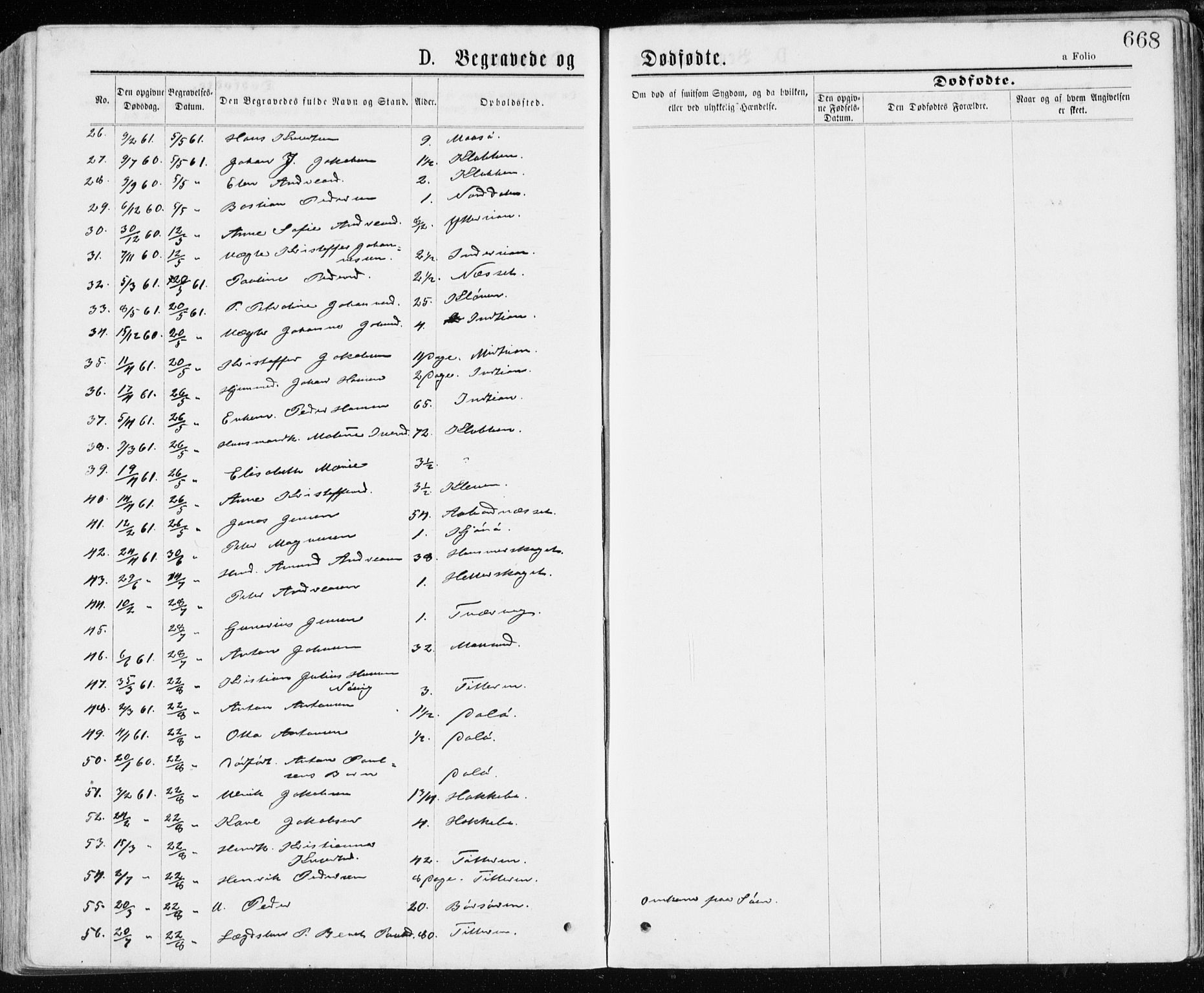 Ministerialprotokoller, klokkerbøker og fødselsregistre - Sør-Trøndelag, SAT/A-1456/640/L0576: Parish register (official) no. 640A01, 1846-1876, p. 668