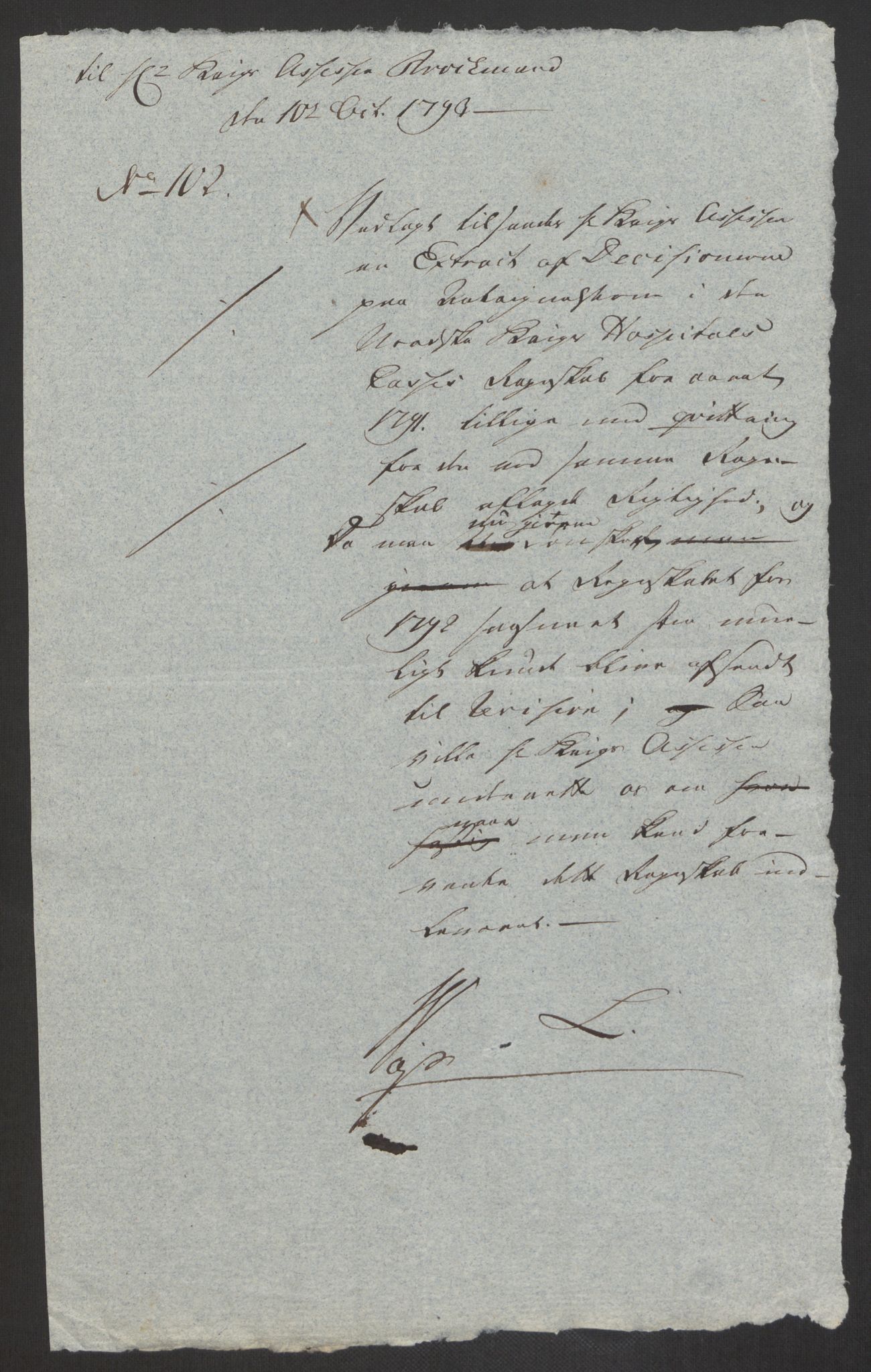 Forsvaret, Den norske kvesthuskasse/krigshospitalkasse, AV/RA-RAFA-1887/F/Fa/L0008: Konsepter, 1790-1793, p. 1202